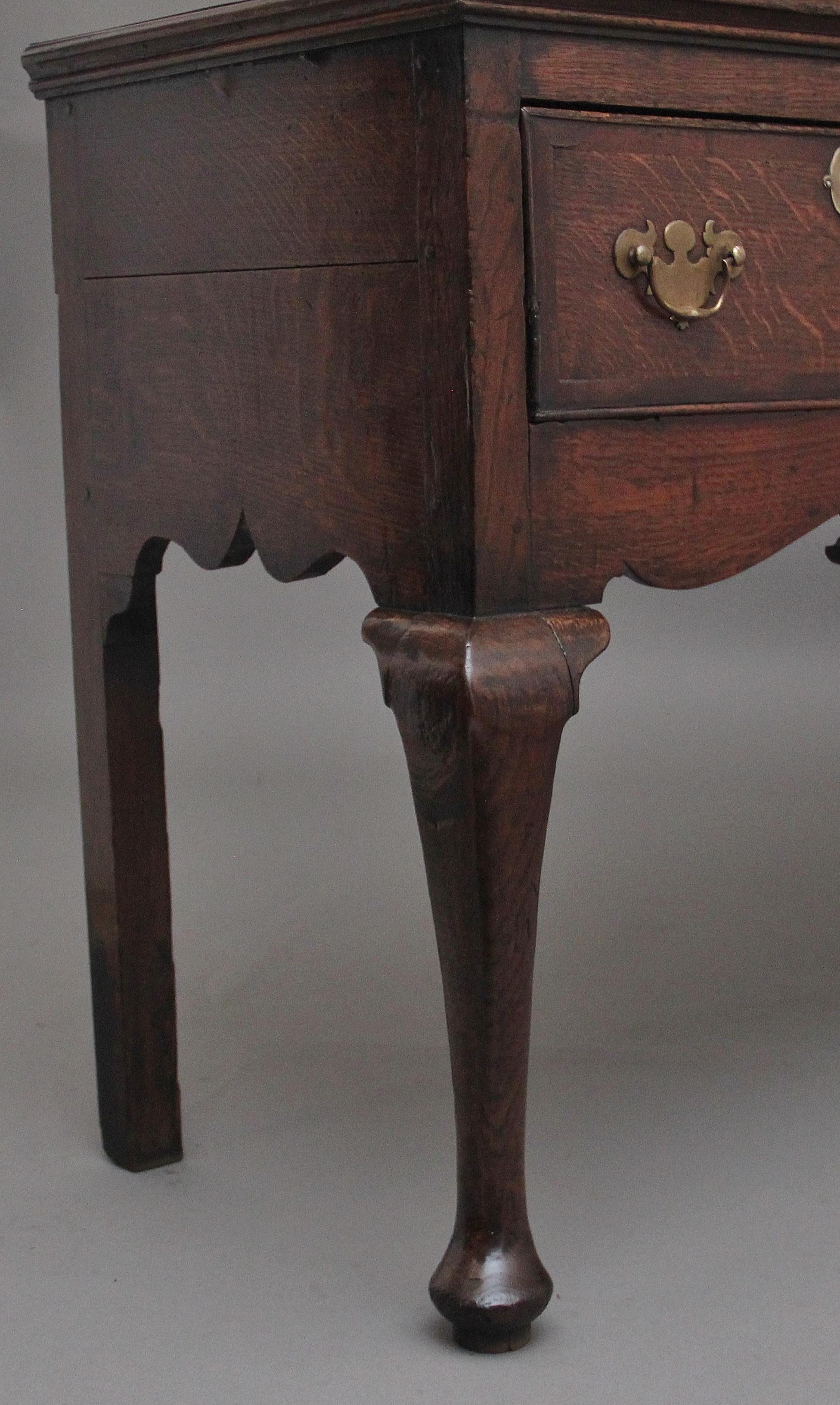 Abalone 18th Century oak cabriole leg dresser base For Sale