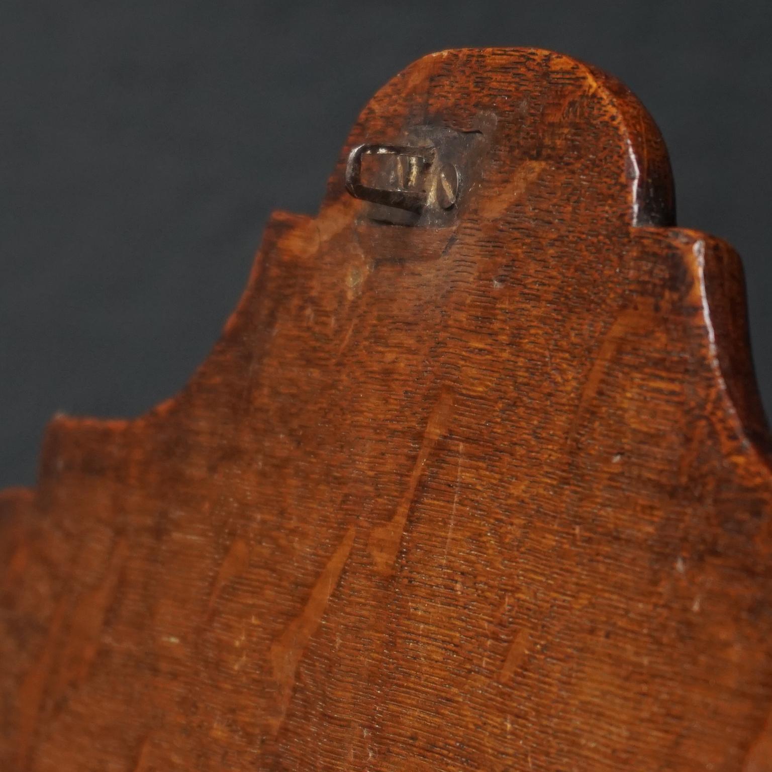 18th Century Dutch Oak Cartouche Shaped Box with Key For Sale 12