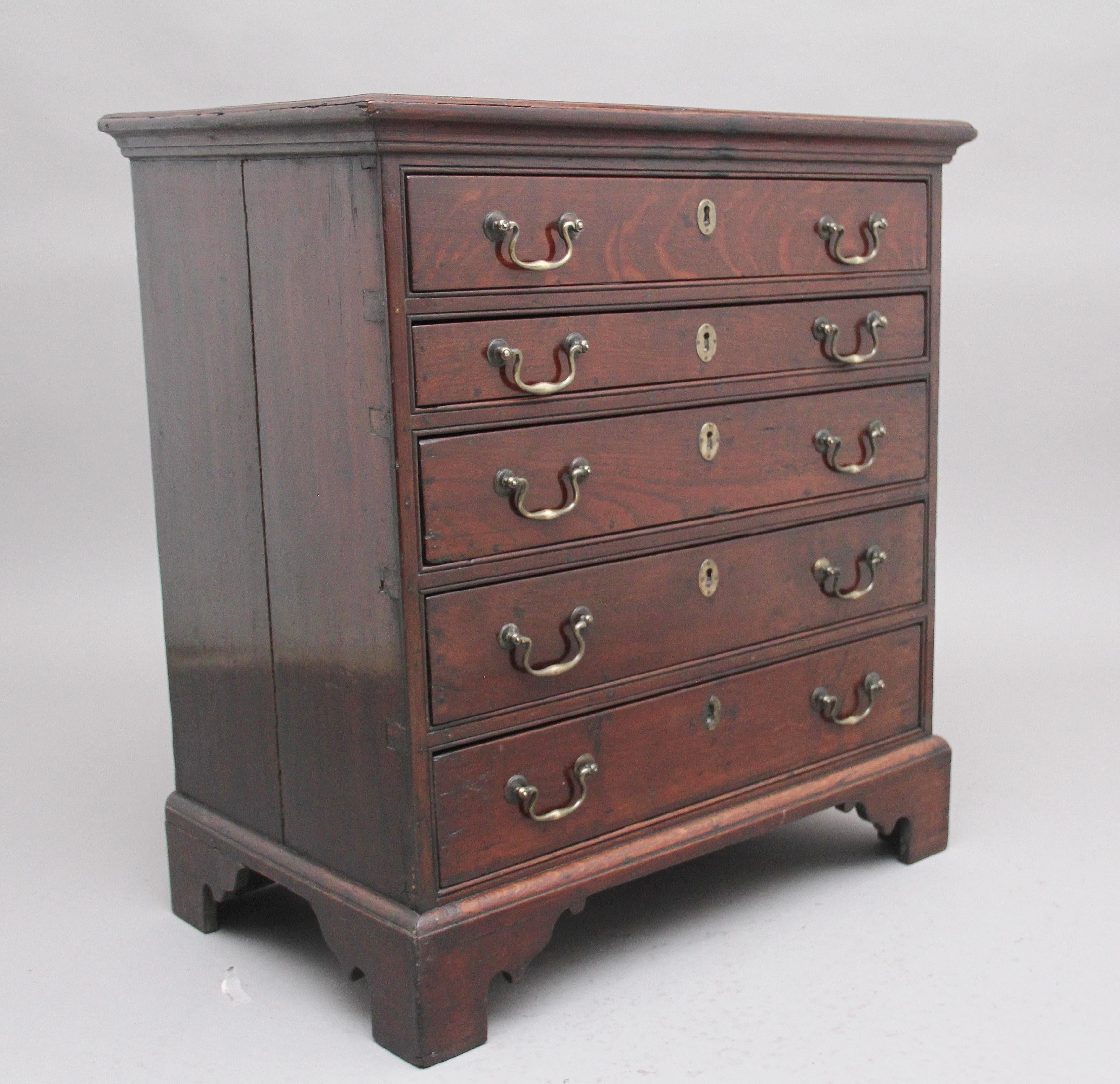 Georgian 18th Century Oak Chest For Sale