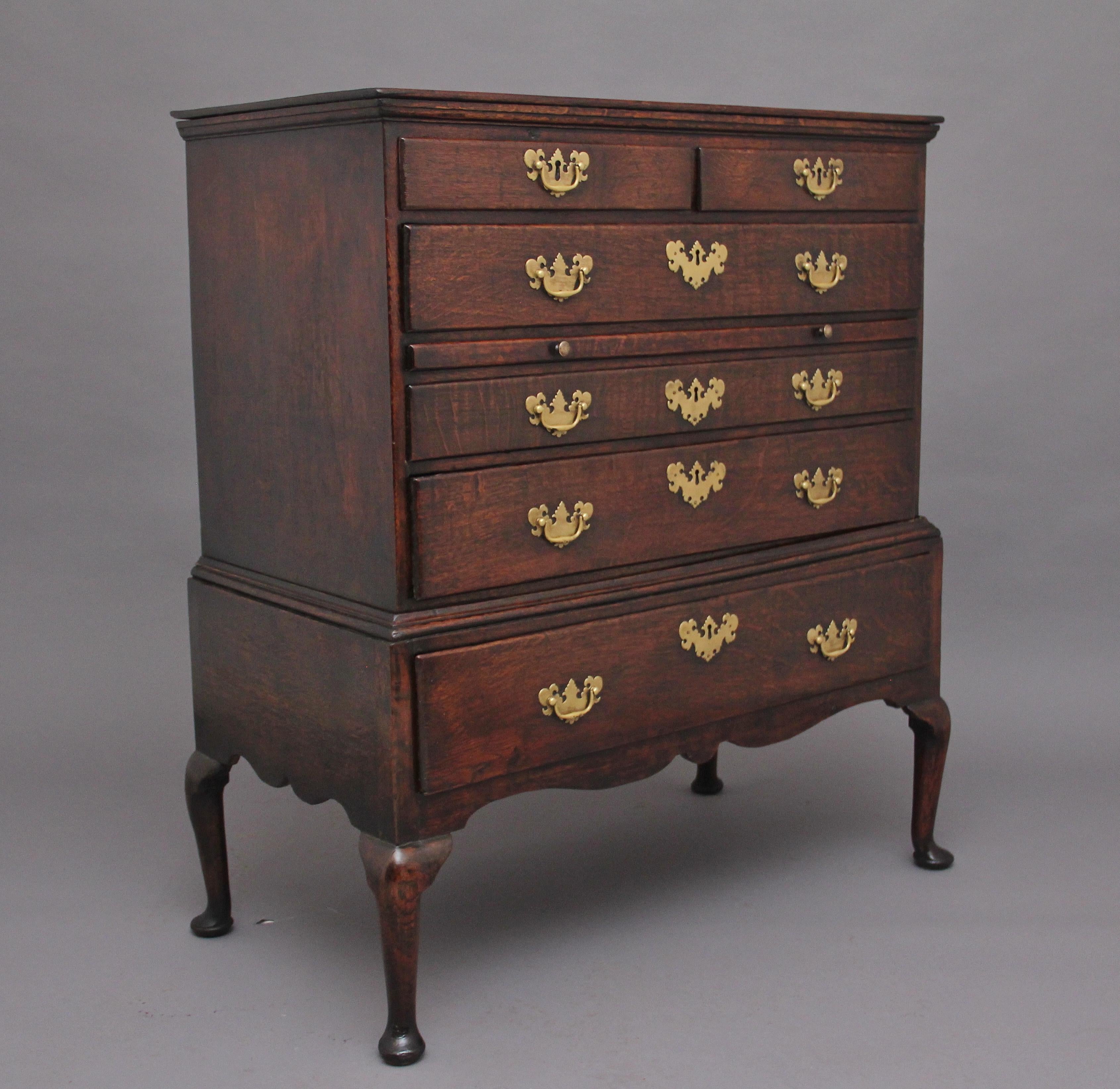 18th Century Oak Chest on Stand For Sale 2
