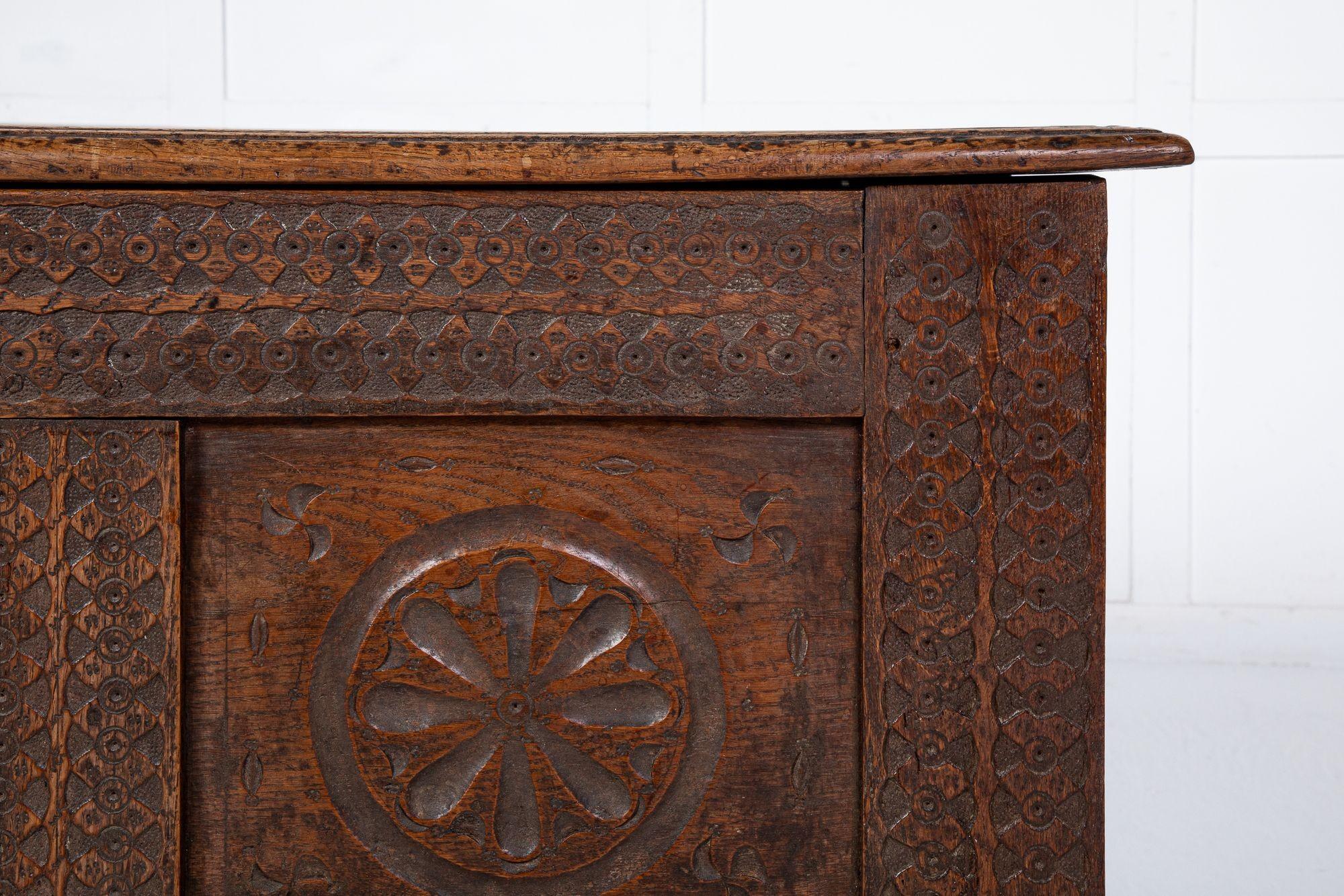 18th Century Oak Coffer For Sale 1