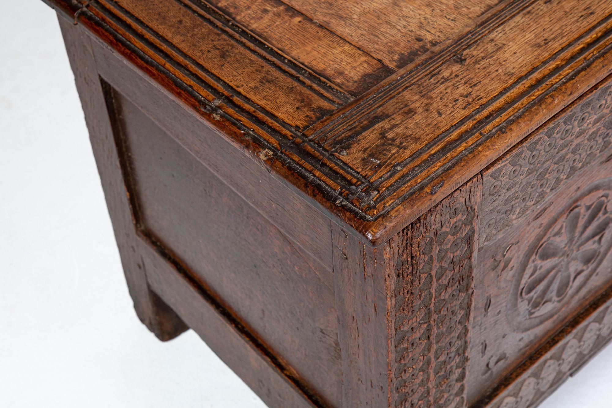 18th Century Oak Coffer For Sale 2