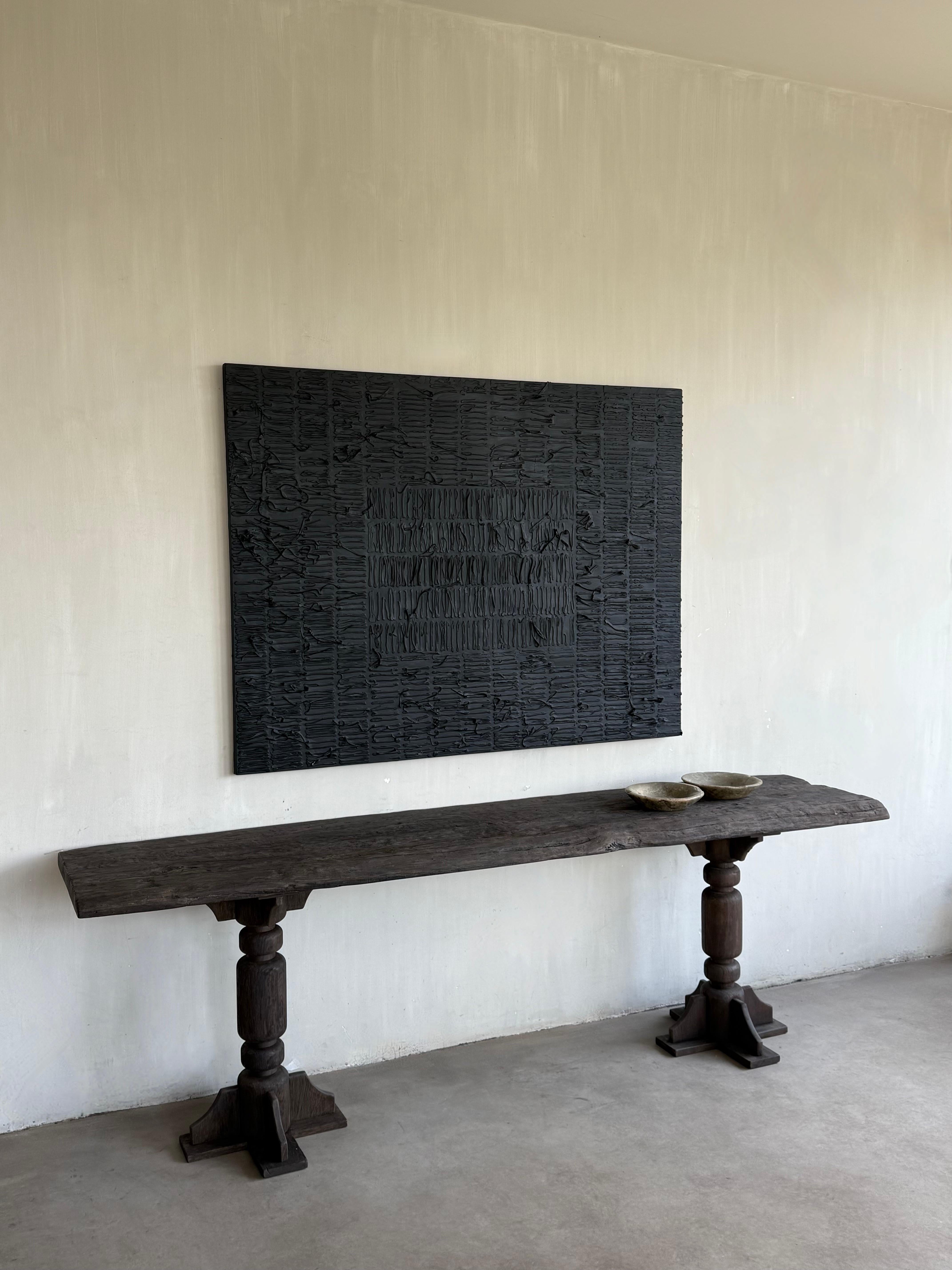Minimalist 18th Century Oak Console