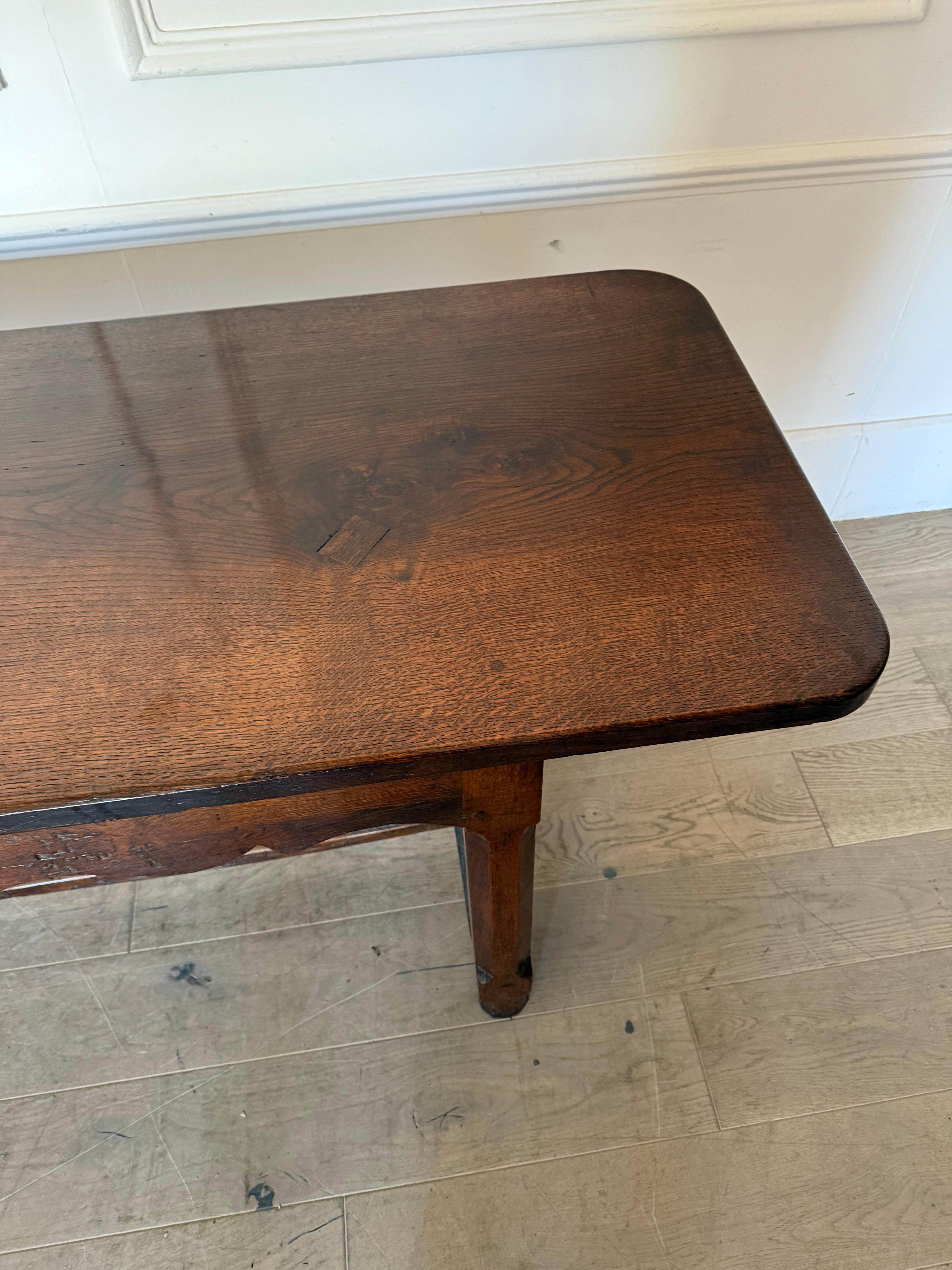 18th century oak console table / serving table For Sale 4
