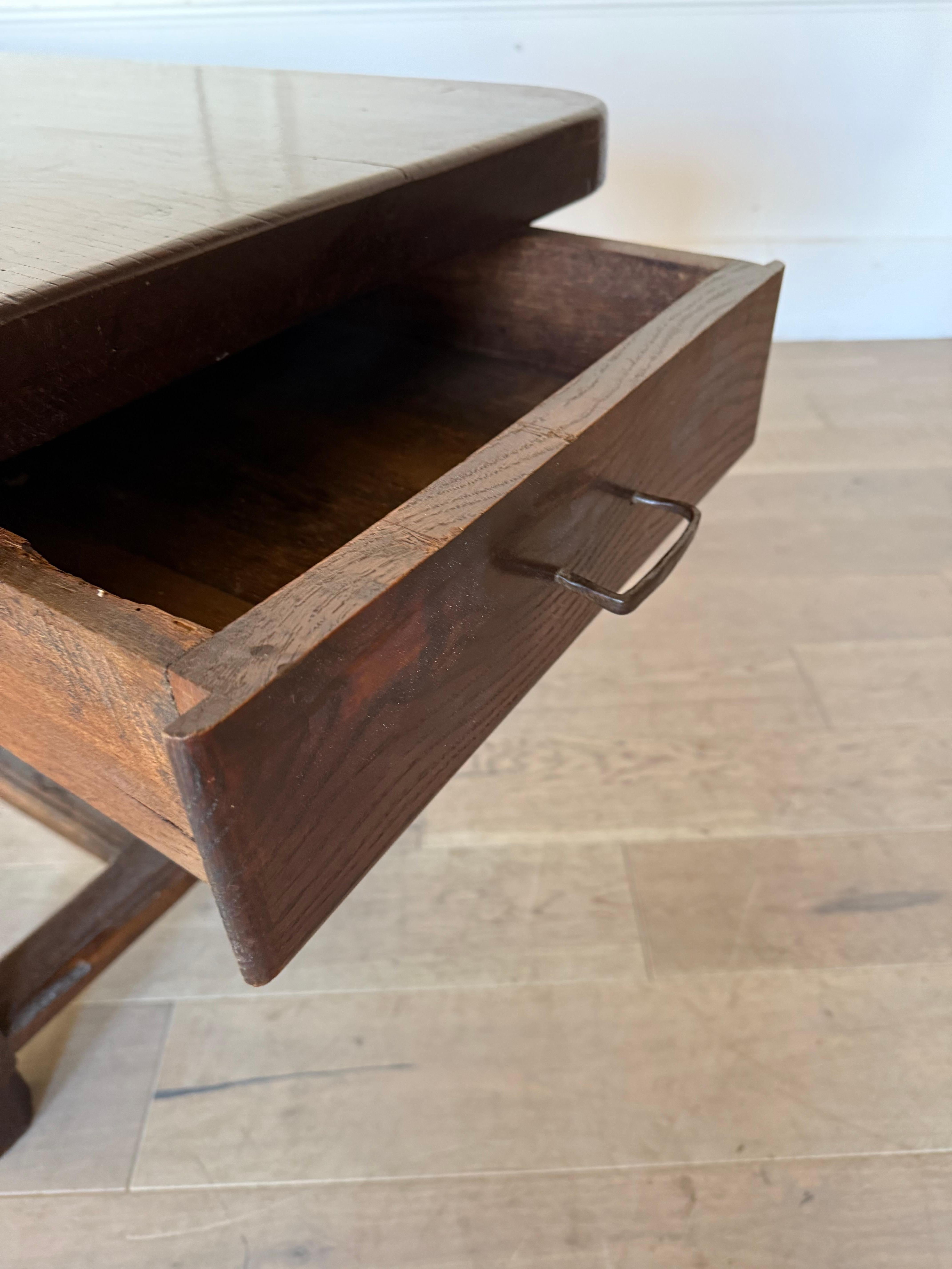 18th century oak console table / serving table For Sale 8