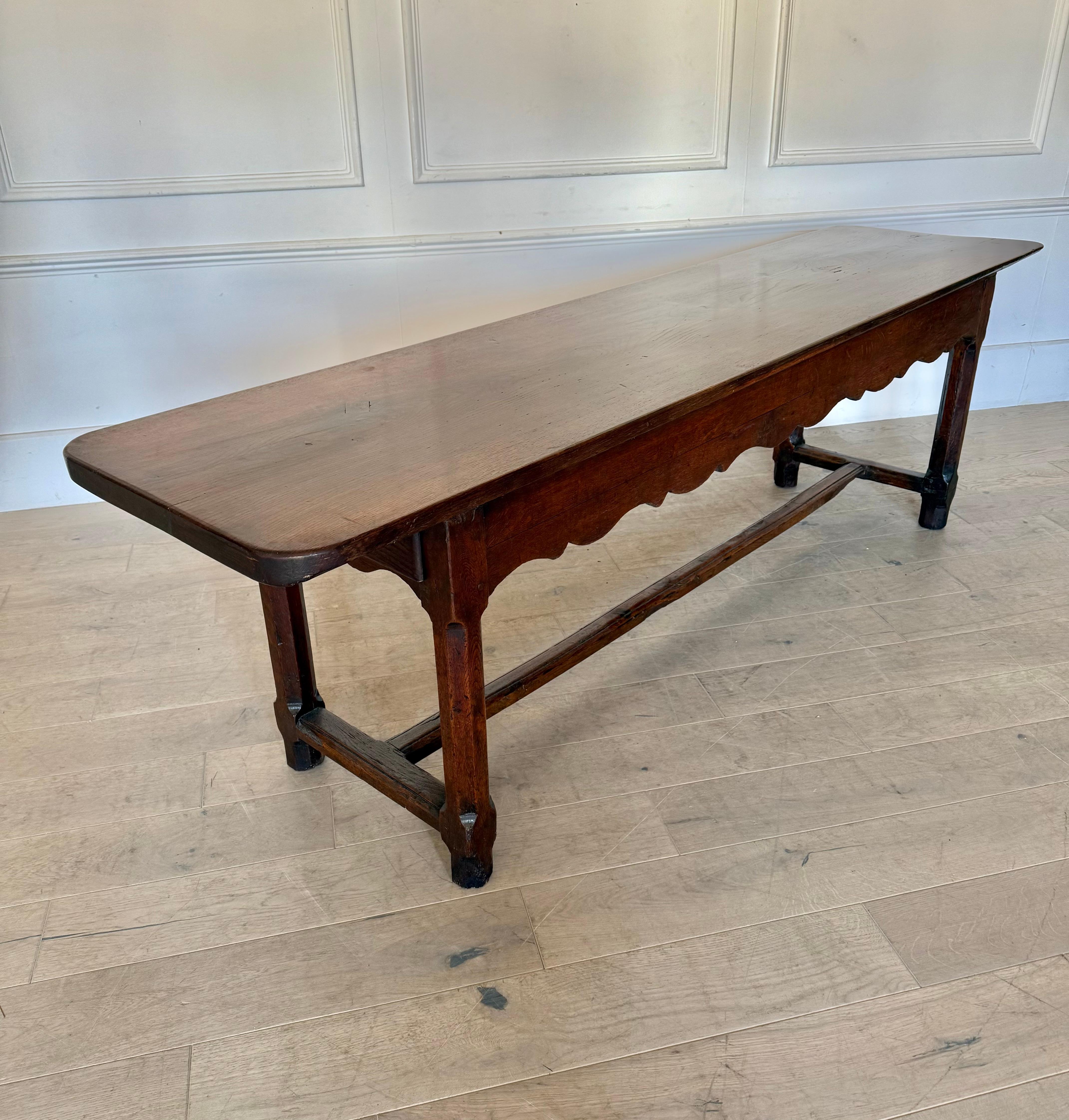 18th century oak console table / serving table For Sale 10