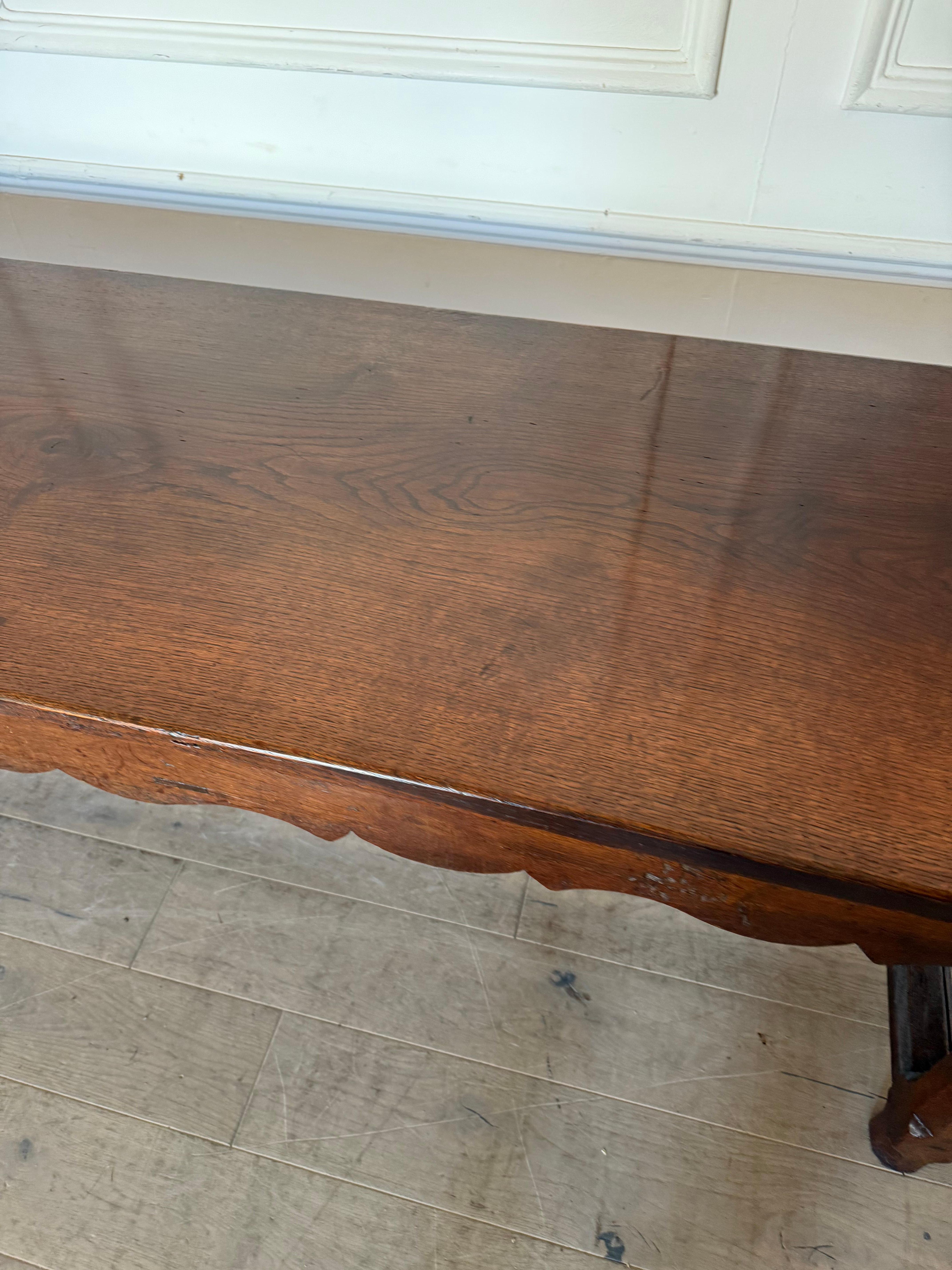 18th century oak console table / serving table For Sale 3