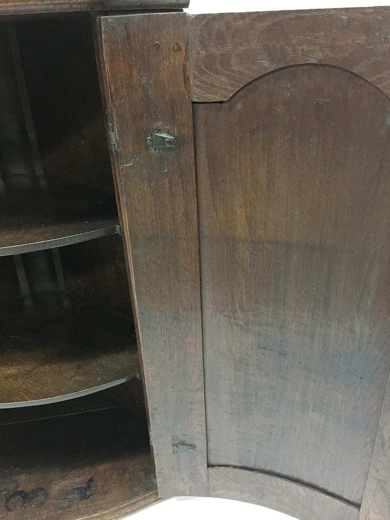 British 18th Century Oak Corner Cupboard