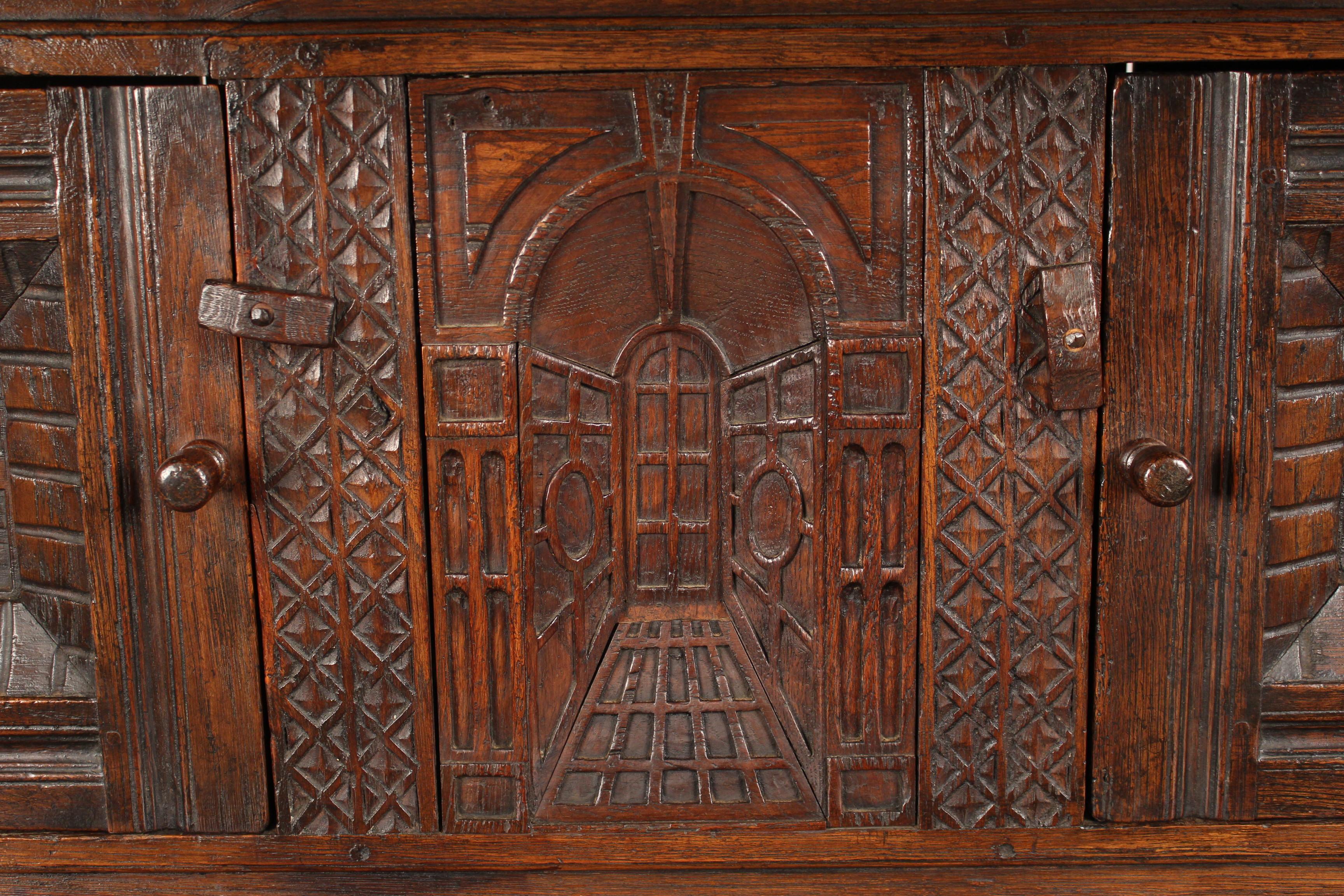 18th Century Oak Court Cupboard For Sale 4