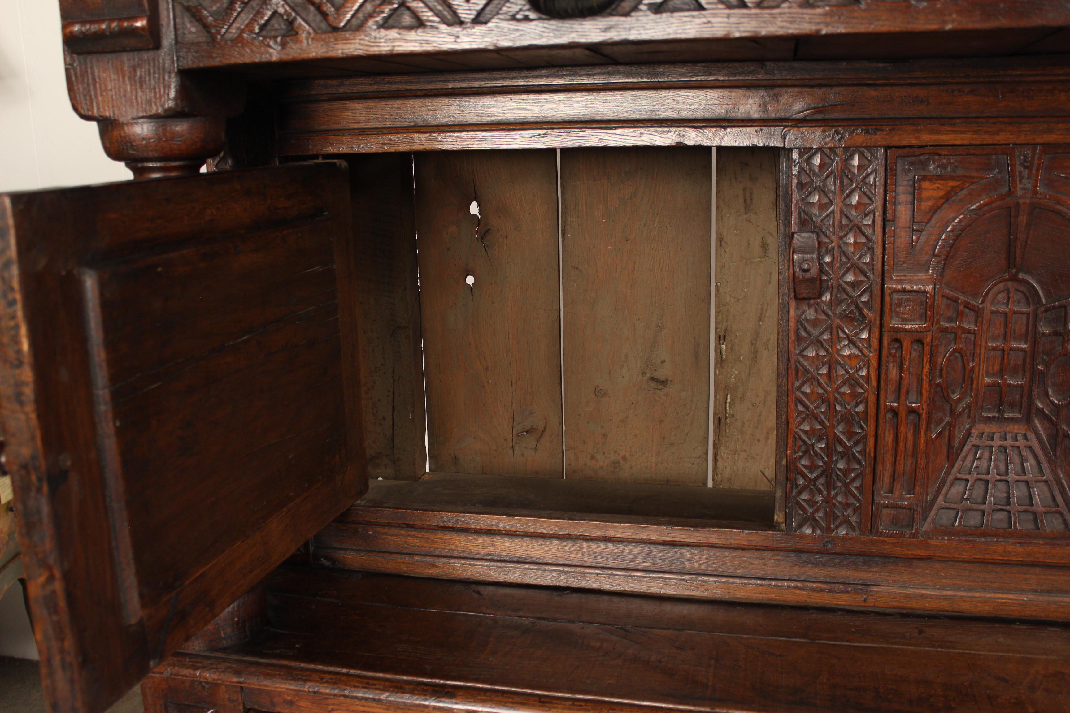 18th Century Oak Court Cupboard For Sale 6