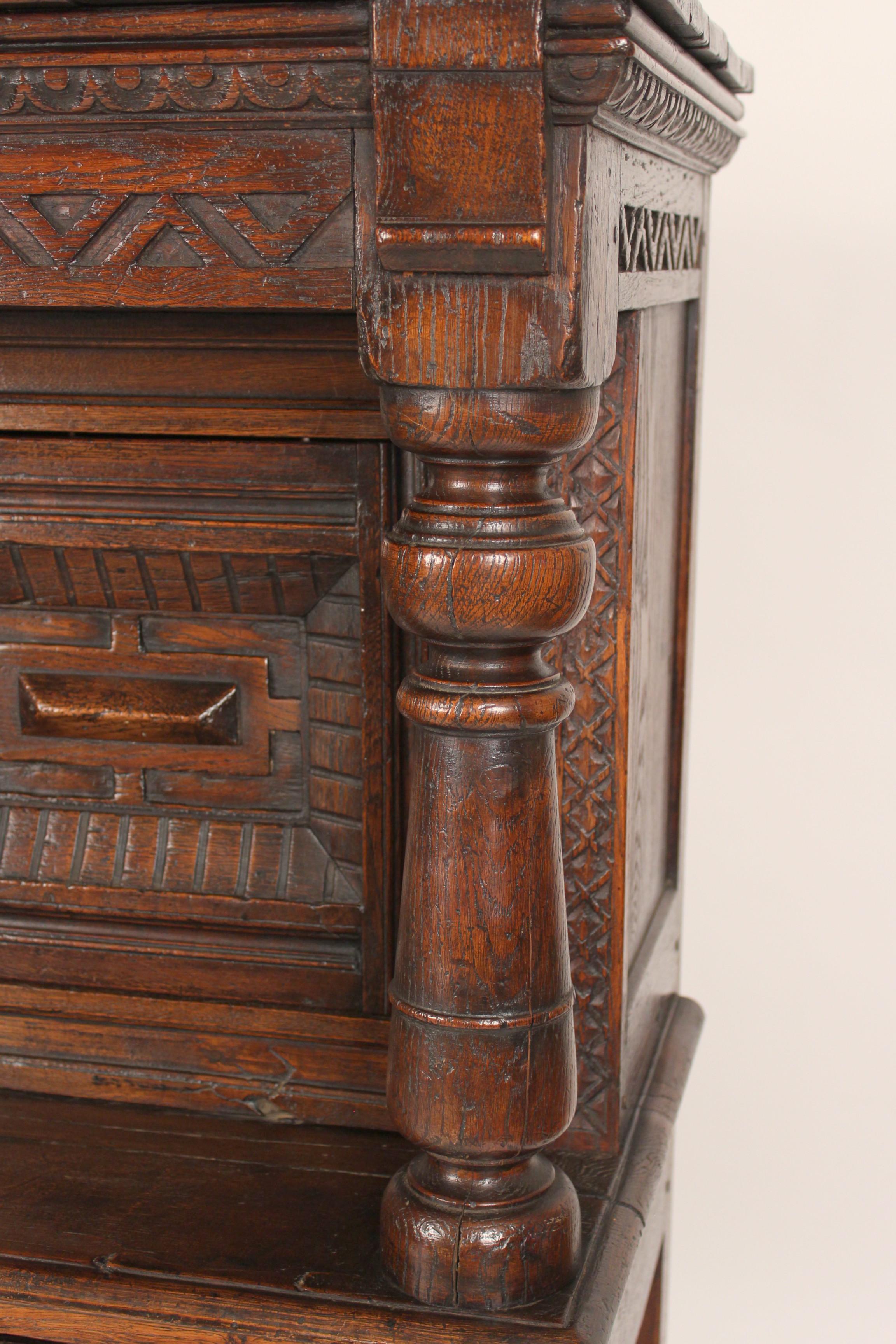 18th Century Oak Court Cupboard For Sale 1