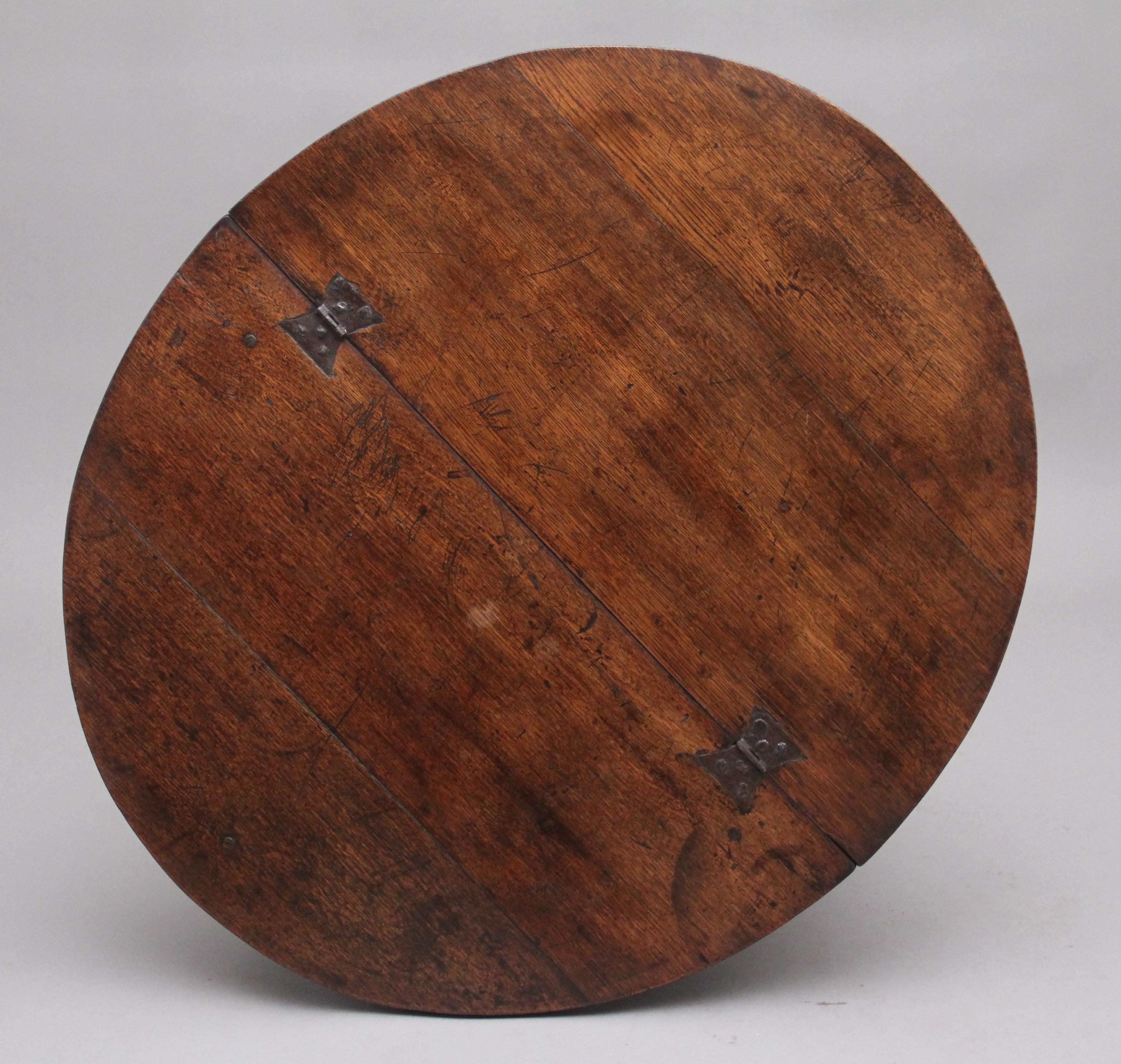 18th Century Oak Credence Table 2