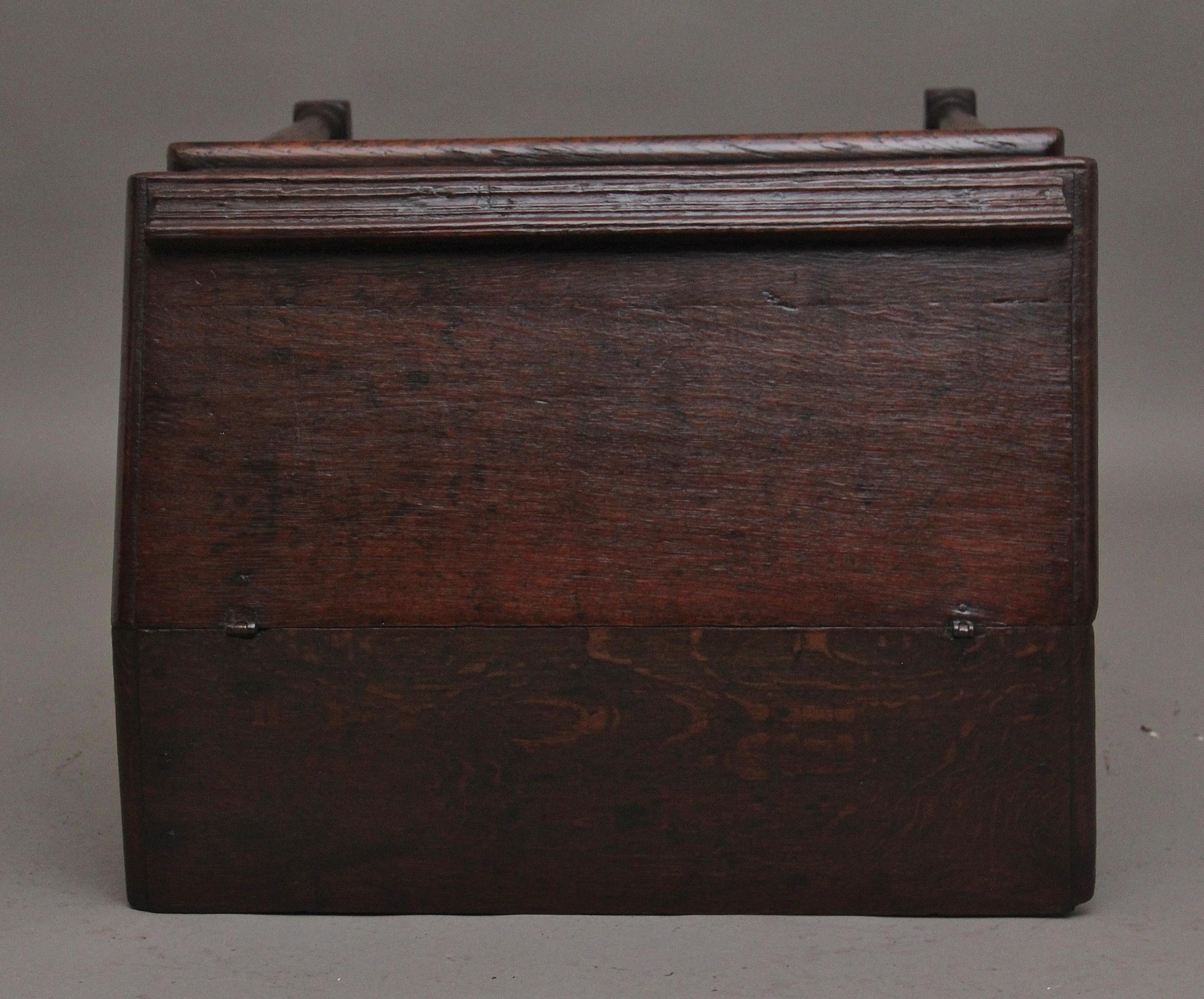 18th Century oak desk on later stand For Sale 3