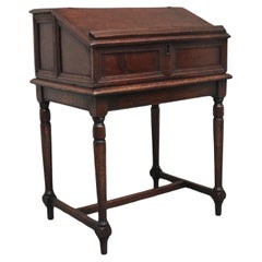 Antique 18th Century oak desk on later stand
