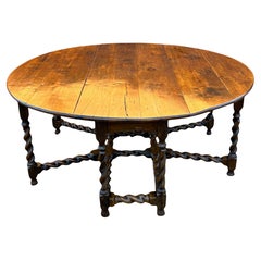 Antique 18th Century Oak Double Gateleg Dining Table