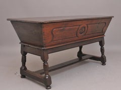 18th Century oak dough bin on stand
