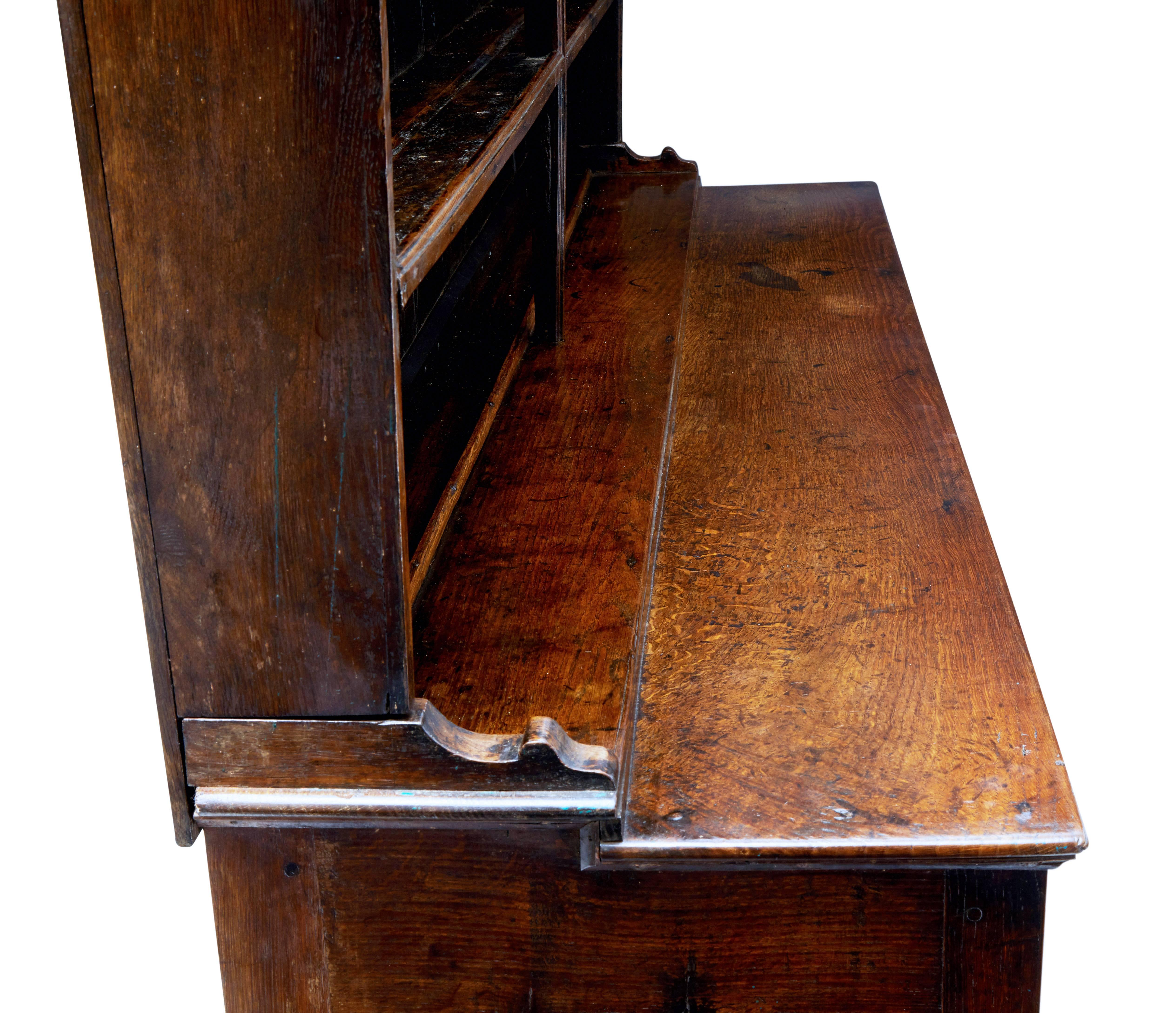 Welsh 18th Century Oak Dresser and Rack