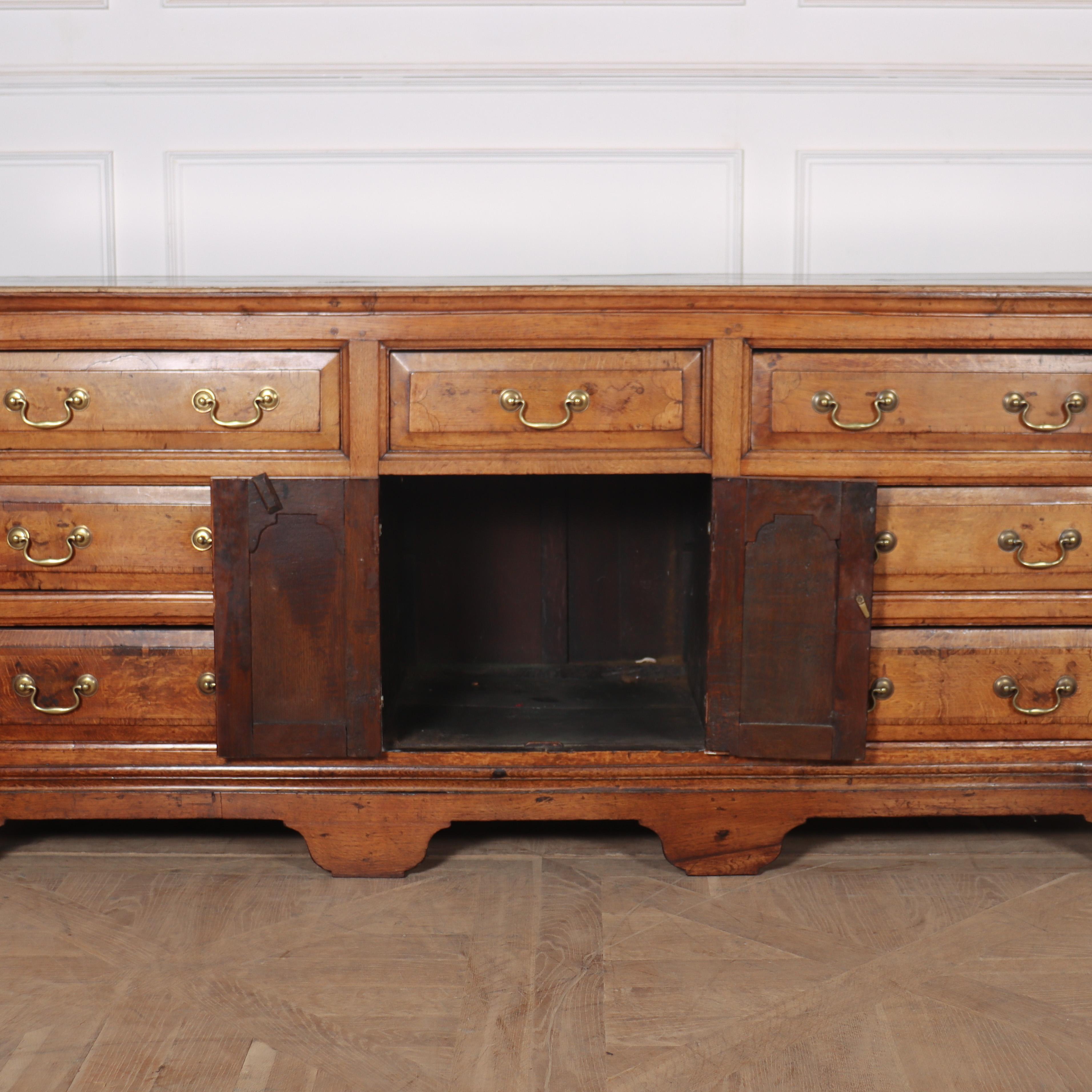 English 18th Century Oak Dresser Base For Sale