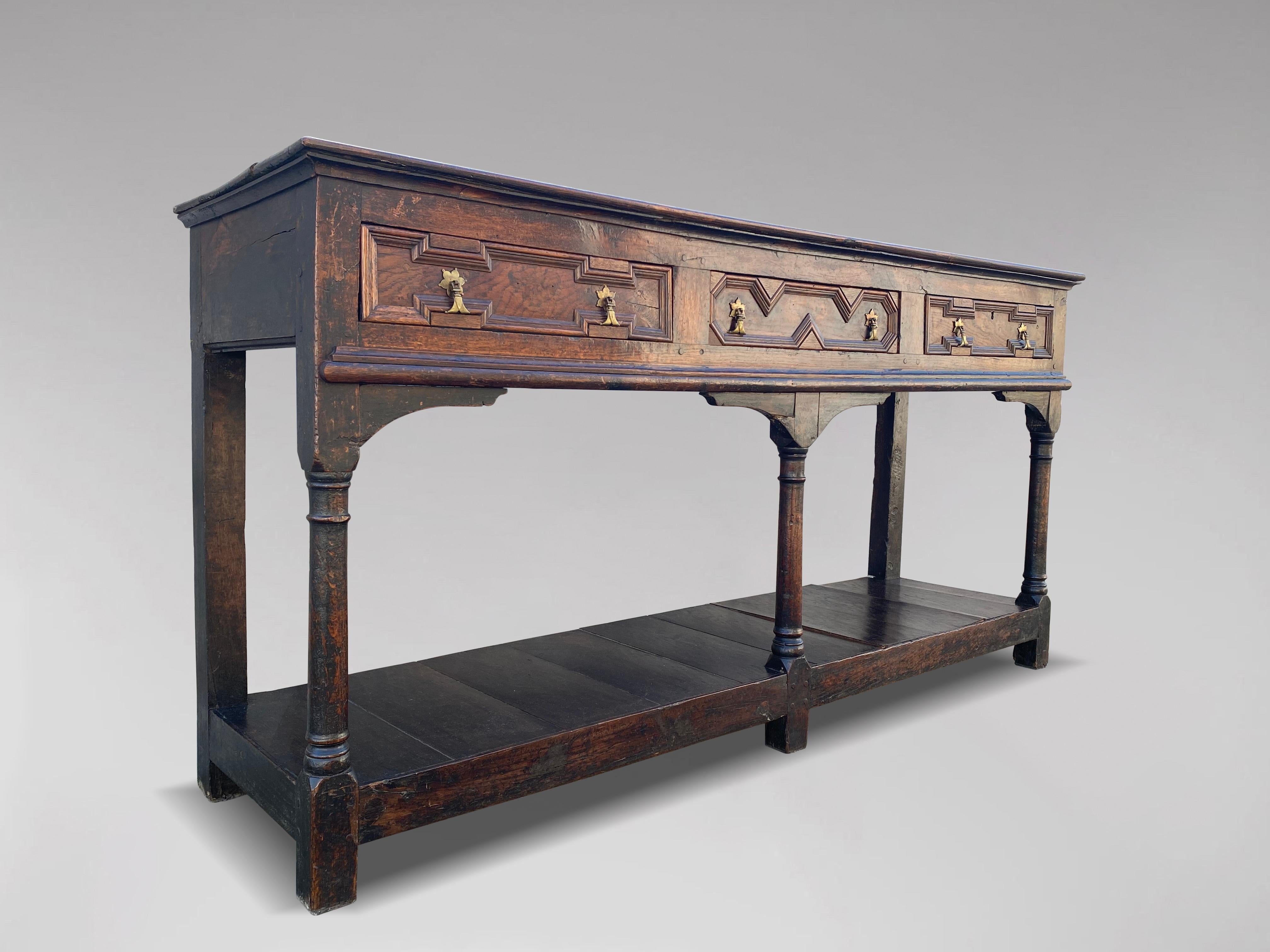 Jacobean 18th Century Oak Dresser