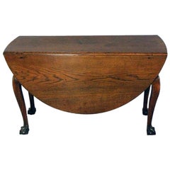 Antique 18th Century Oak Drop-Leaf Dining Table