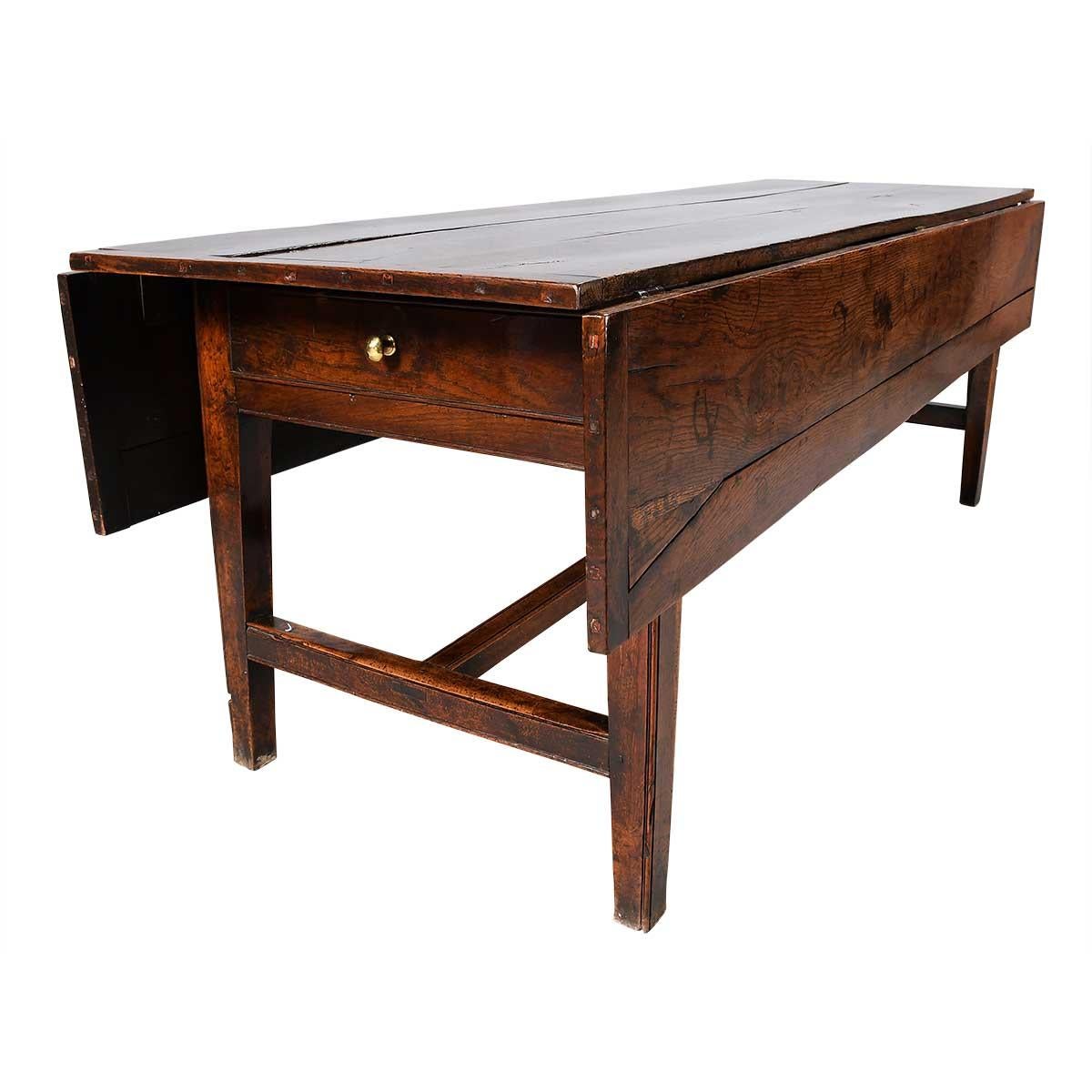 Anglais Table de cuisine à abattant en Oak du 18e siècle en vente