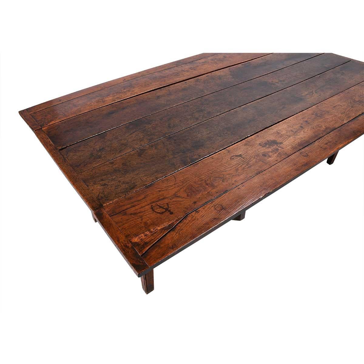 Chêne Table de cuisine à abattant en Oak du 18e siècle en vente
