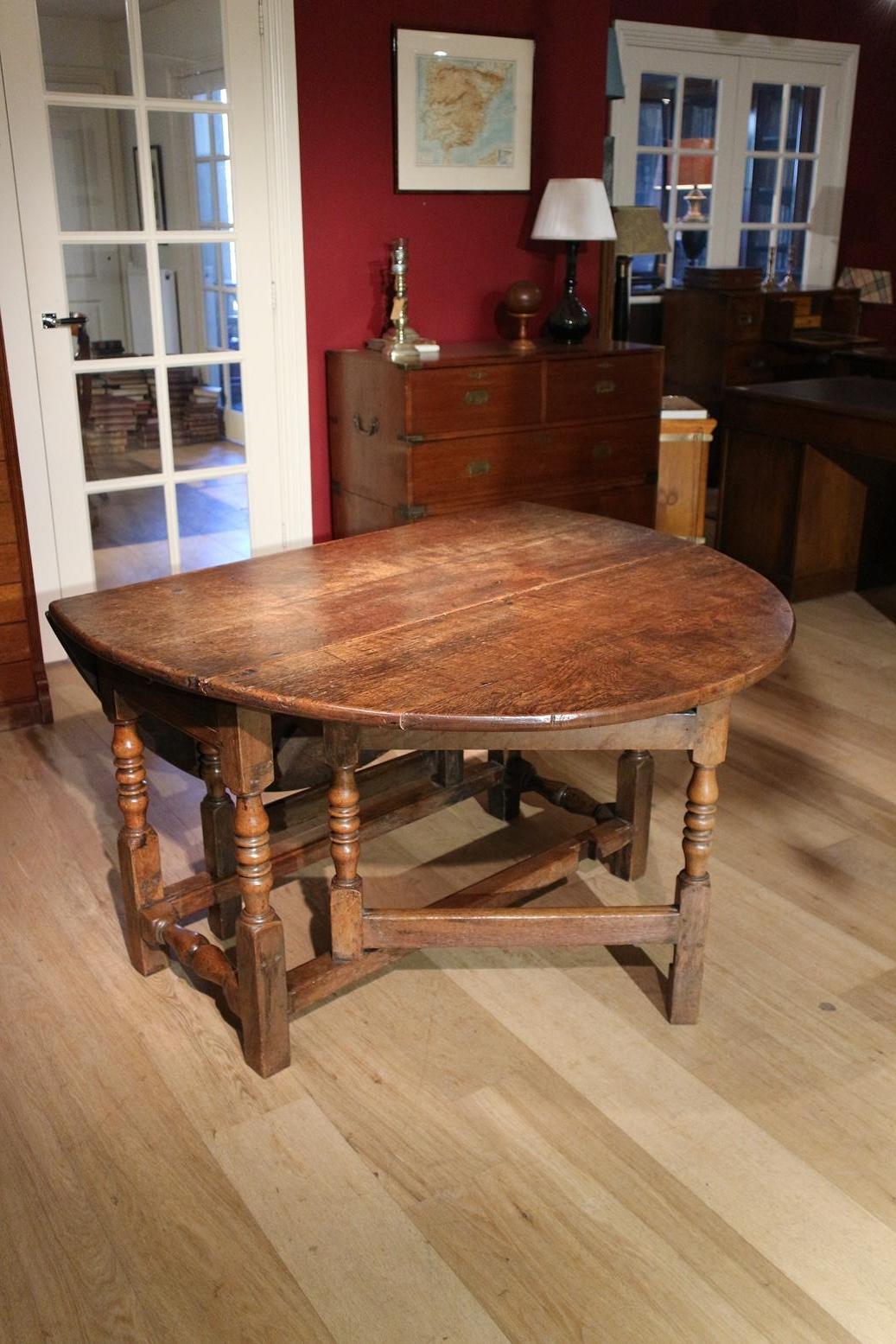 18th Century Oak Drop Leaf Table 2