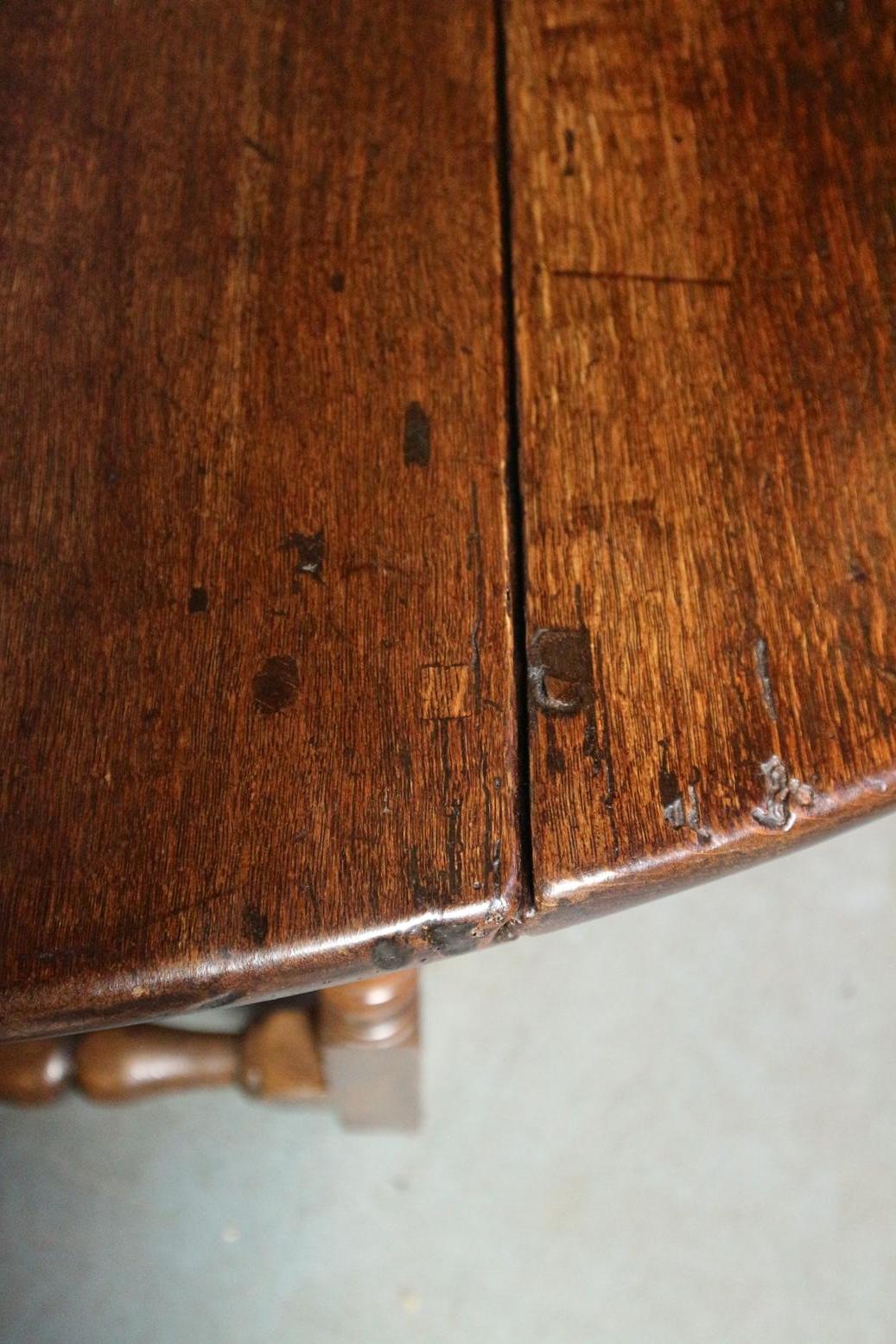 18th Century Oak Drop Leaf Table 4