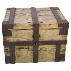 18th Century Oak French Silver Chest Strongbox