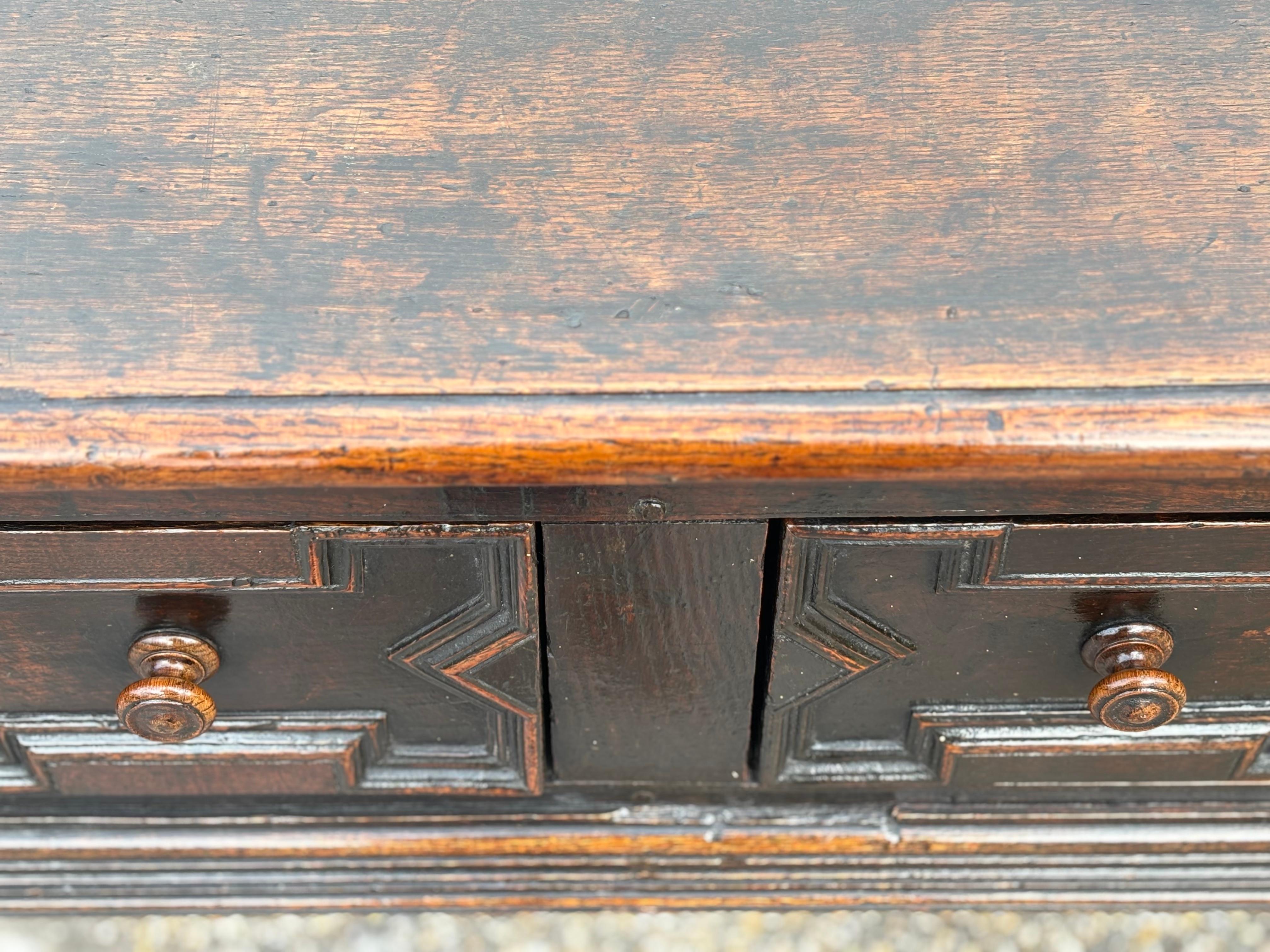 18th Century Oak Geometric Dresser For Sale 5