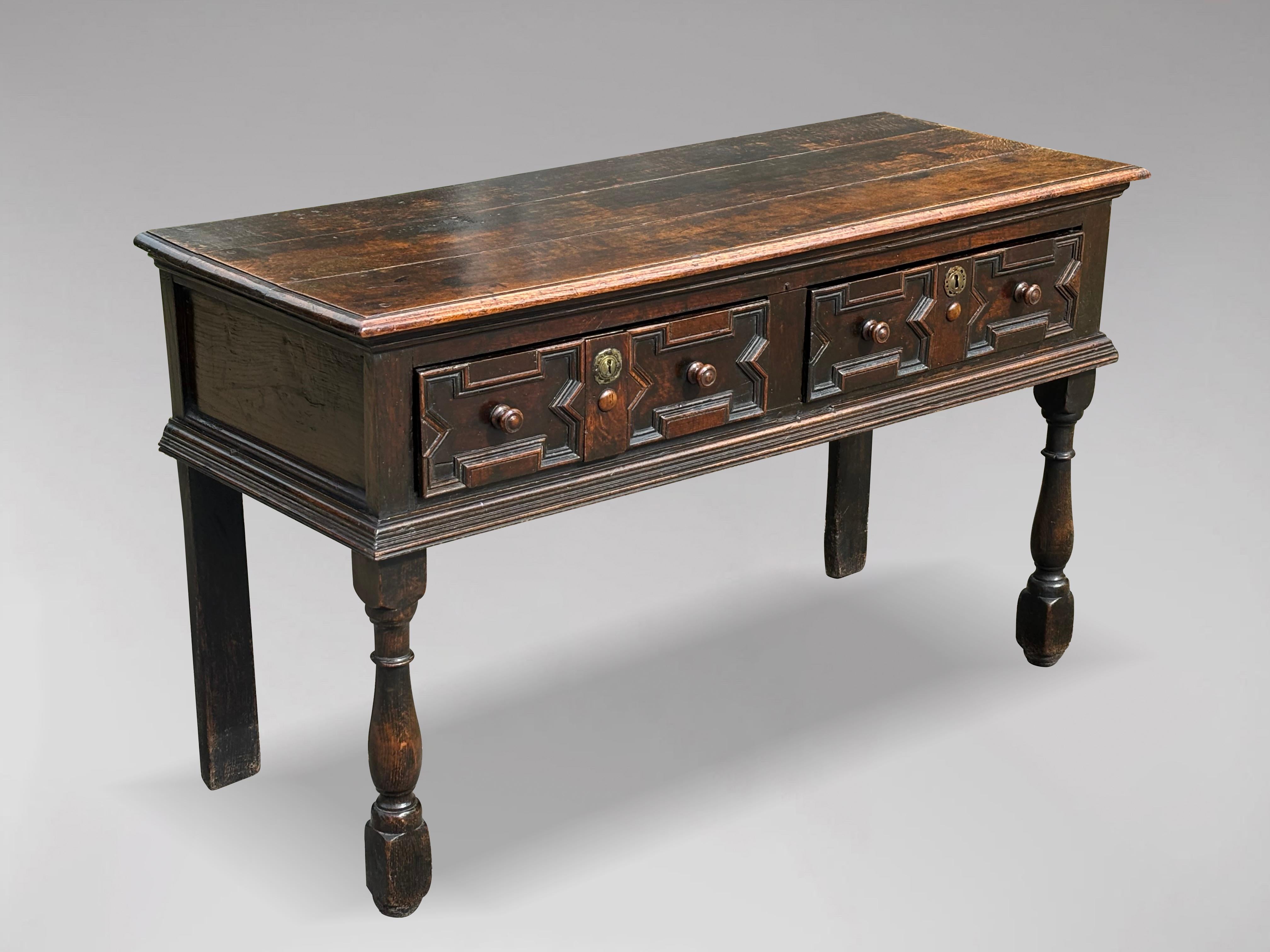 18th Century Oak Geometric Dresser For Sale 6