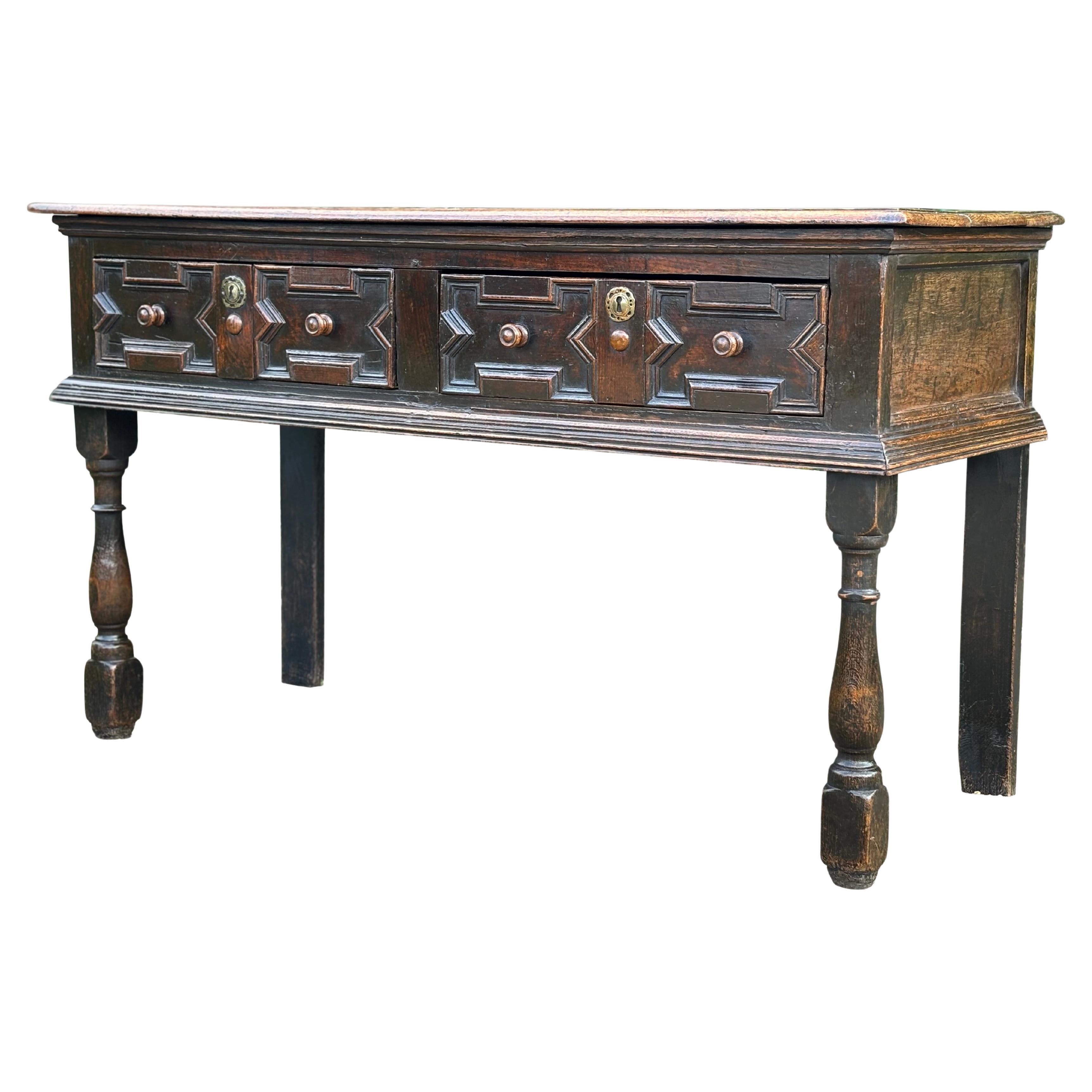 18th Century Oak Geometric Dresser For Sale