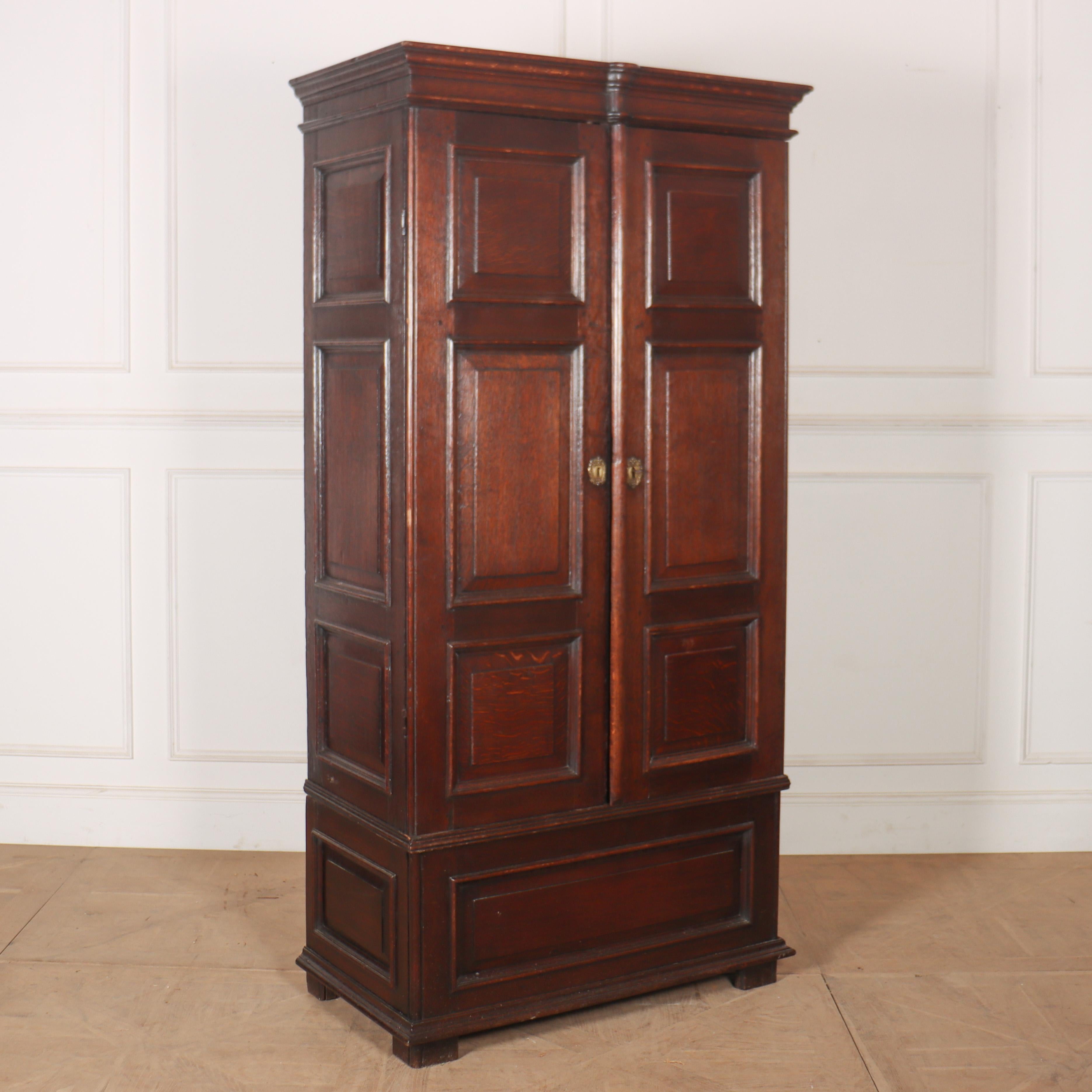 Narrow 18th C English oak hall cupboard. Very good colour. 1780.

Reference: 8181

Dimensions
38 inches (97 cms) Wide
20 inches (51 cms) Deep
75 inches (191 cms) High