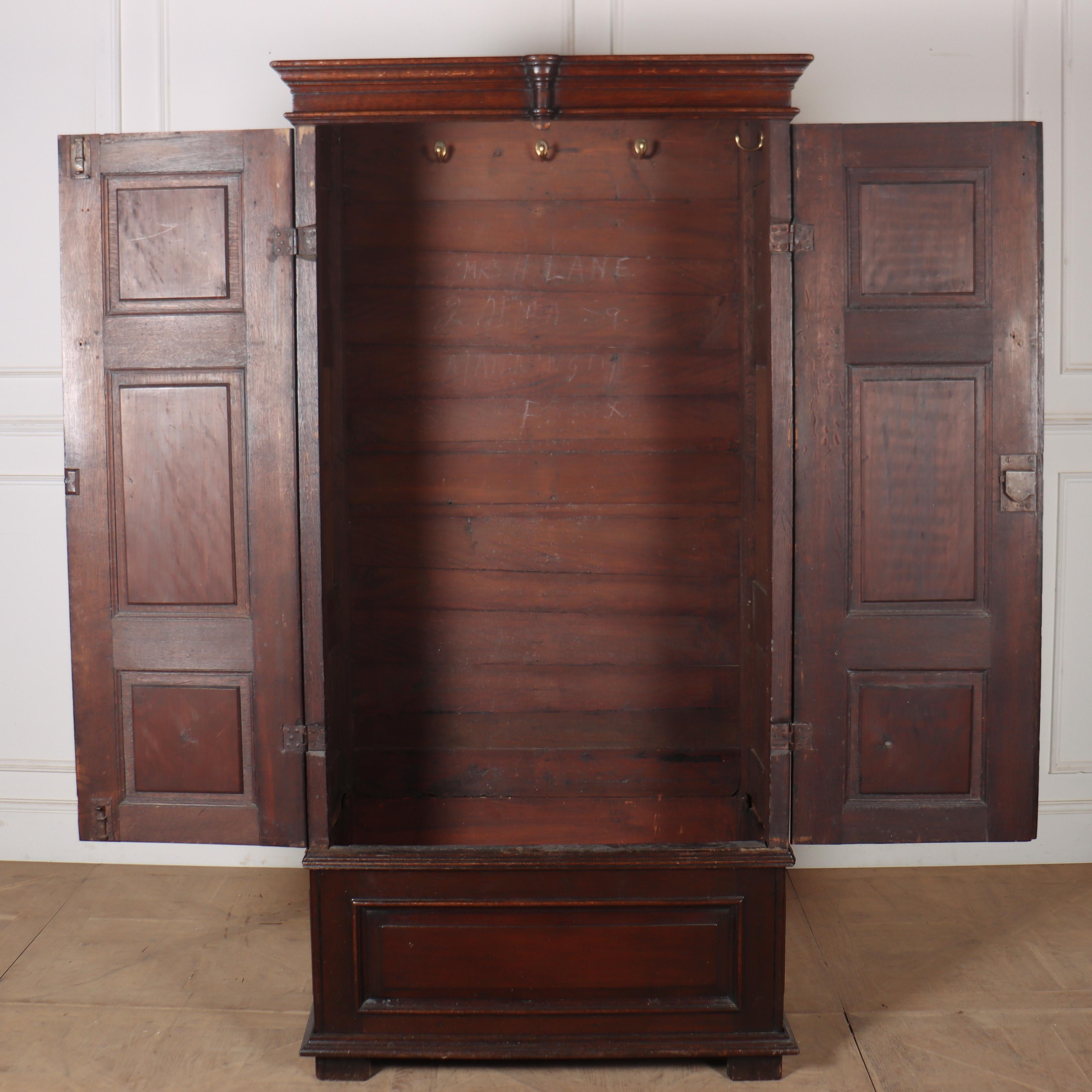 18th Century Oak Hall Cupboard For Sale 1