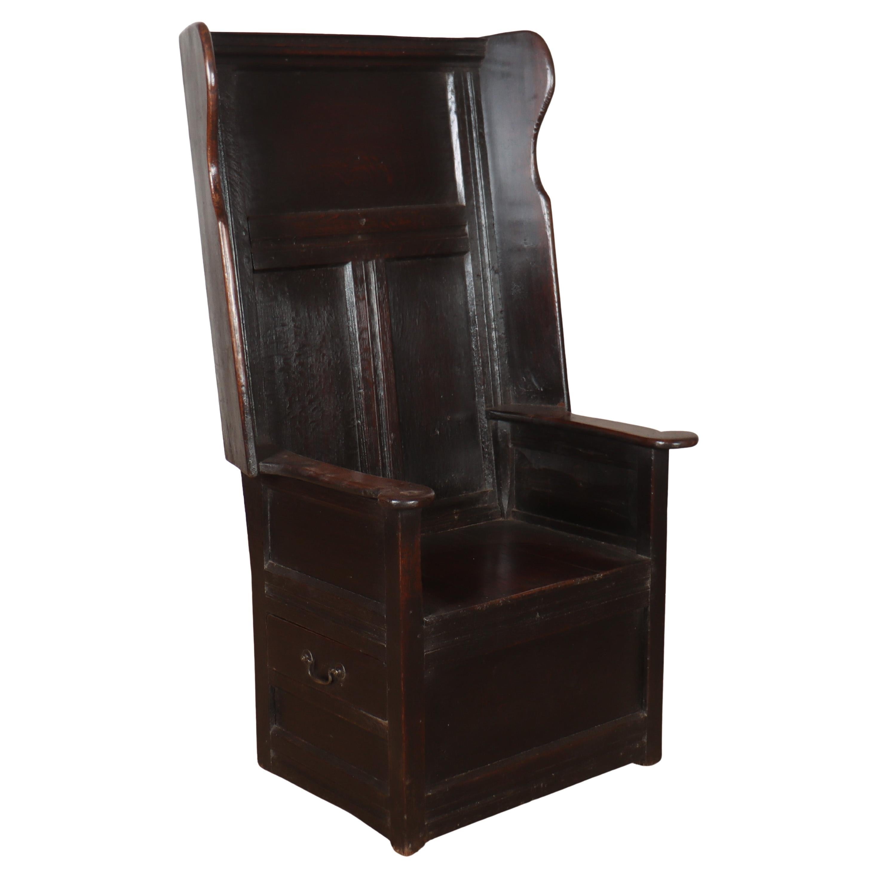 18th Century Oak Lambing Chair