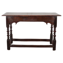 Antique 18th Century Oak Lamp Table