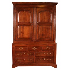 Antique 18th Century Oak Linen Press