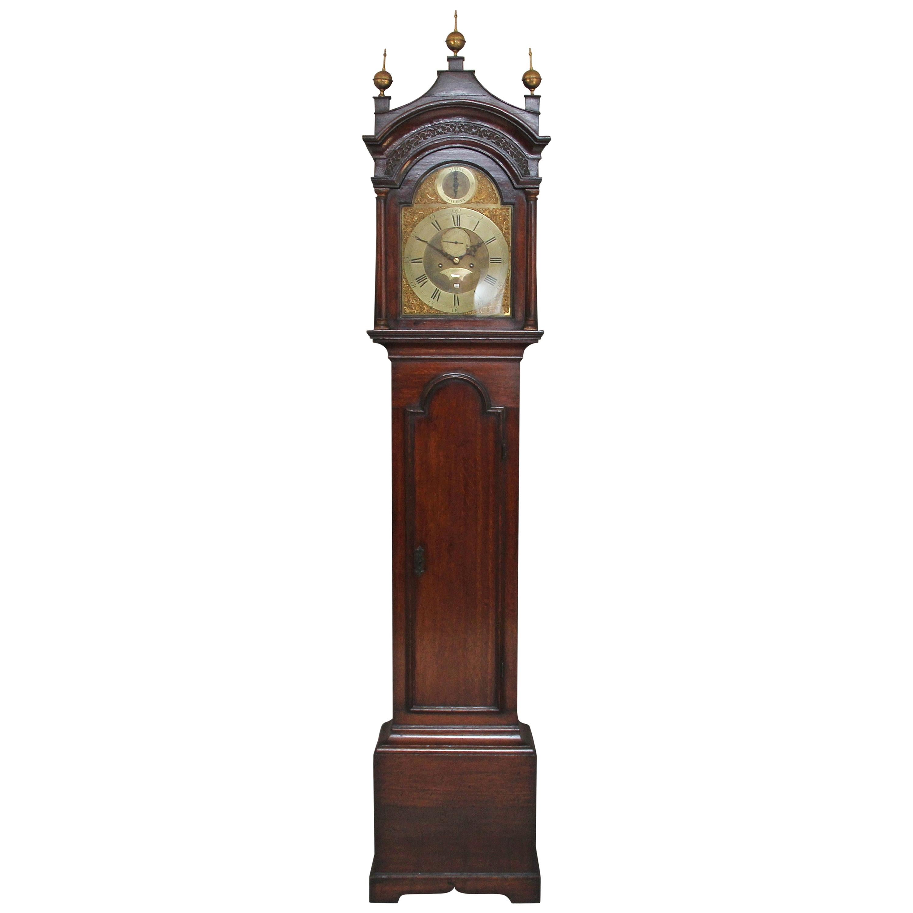 18th Century Oak Long Case Clock