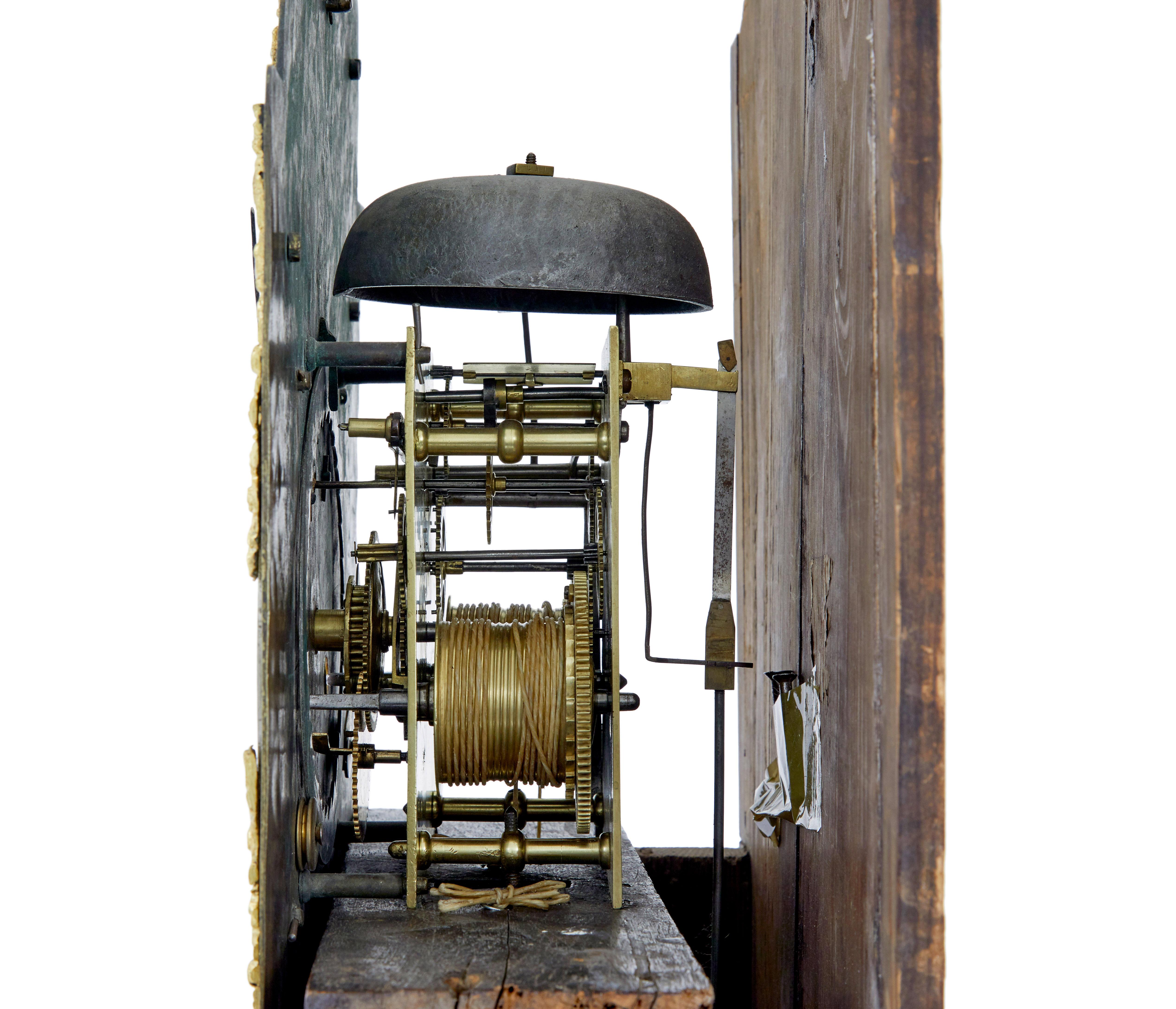 18th Century oak longcase clock by james draycot wells For Sale 2