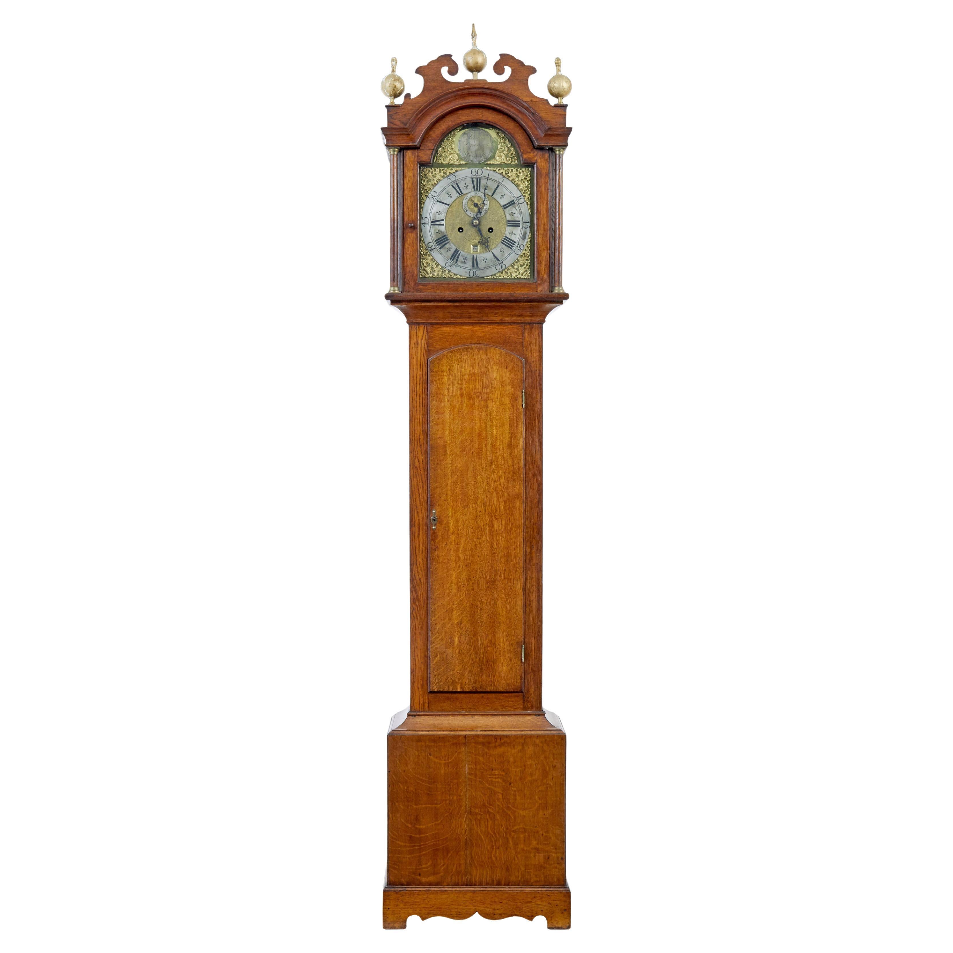 18th Century oak longcase clock by james draycot wells