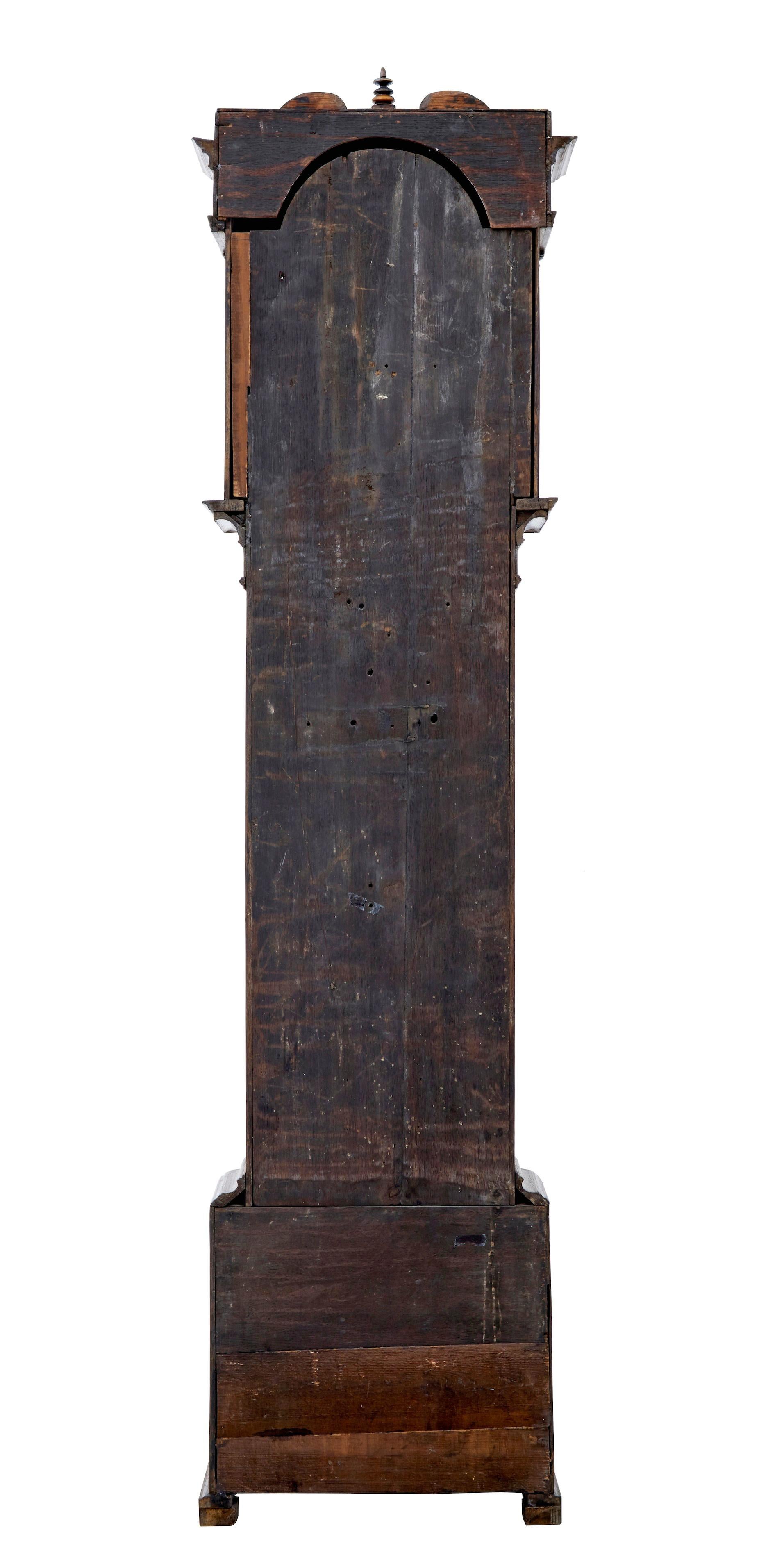 English 18th Century Oak Longcase Clock James Sandiford of Manchester