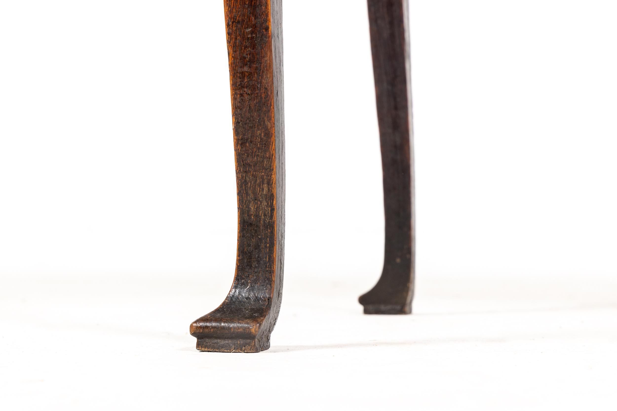 18th Century and Earlier 18th Century Oak Lowboy For Sale