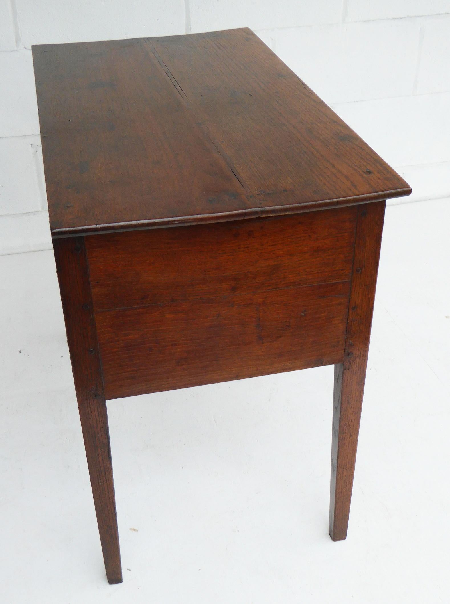 English 18th Century Oak Lowboy For Sale