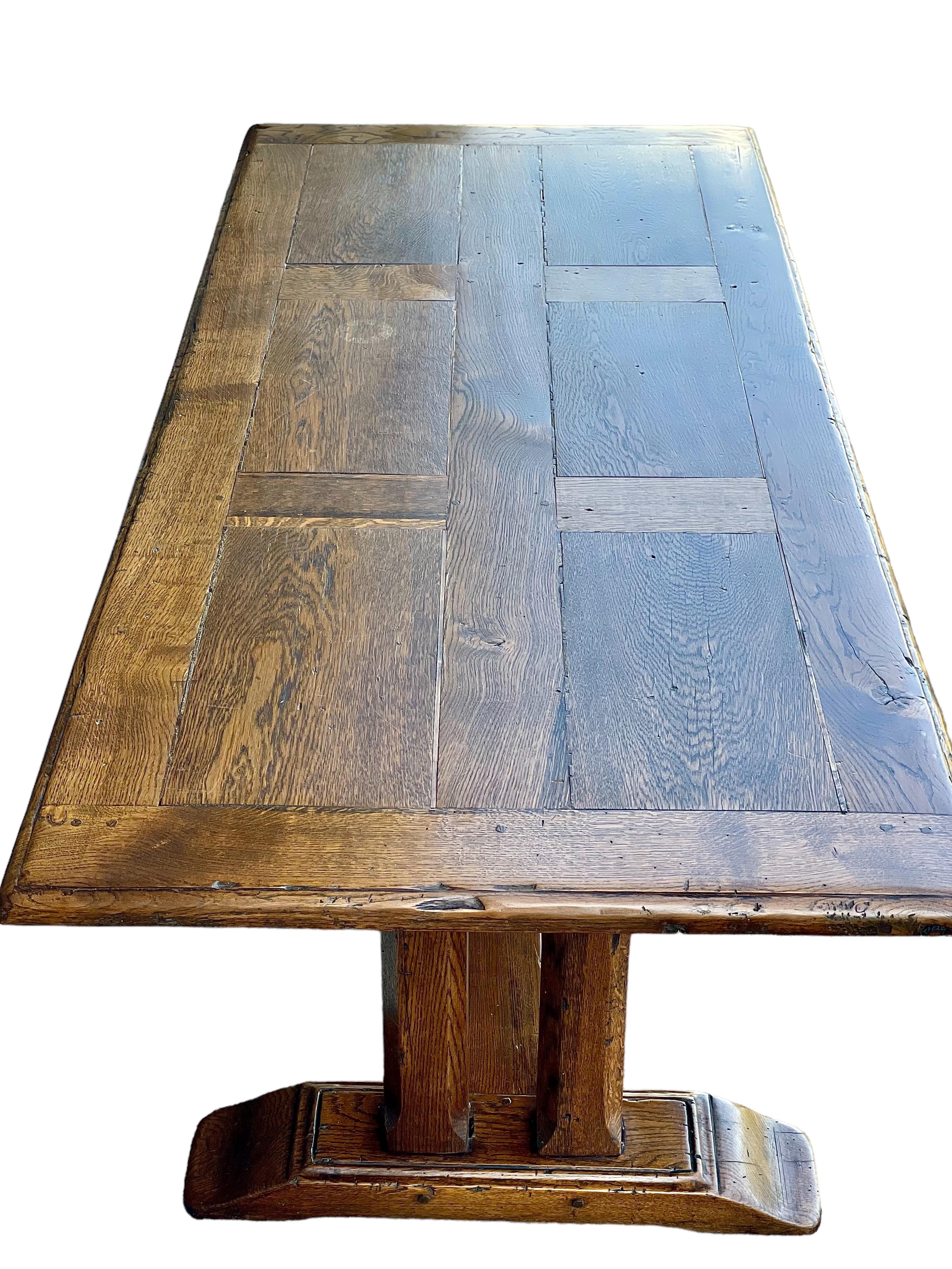 French 18th Century Oak Monastery Refectory Table For Sale