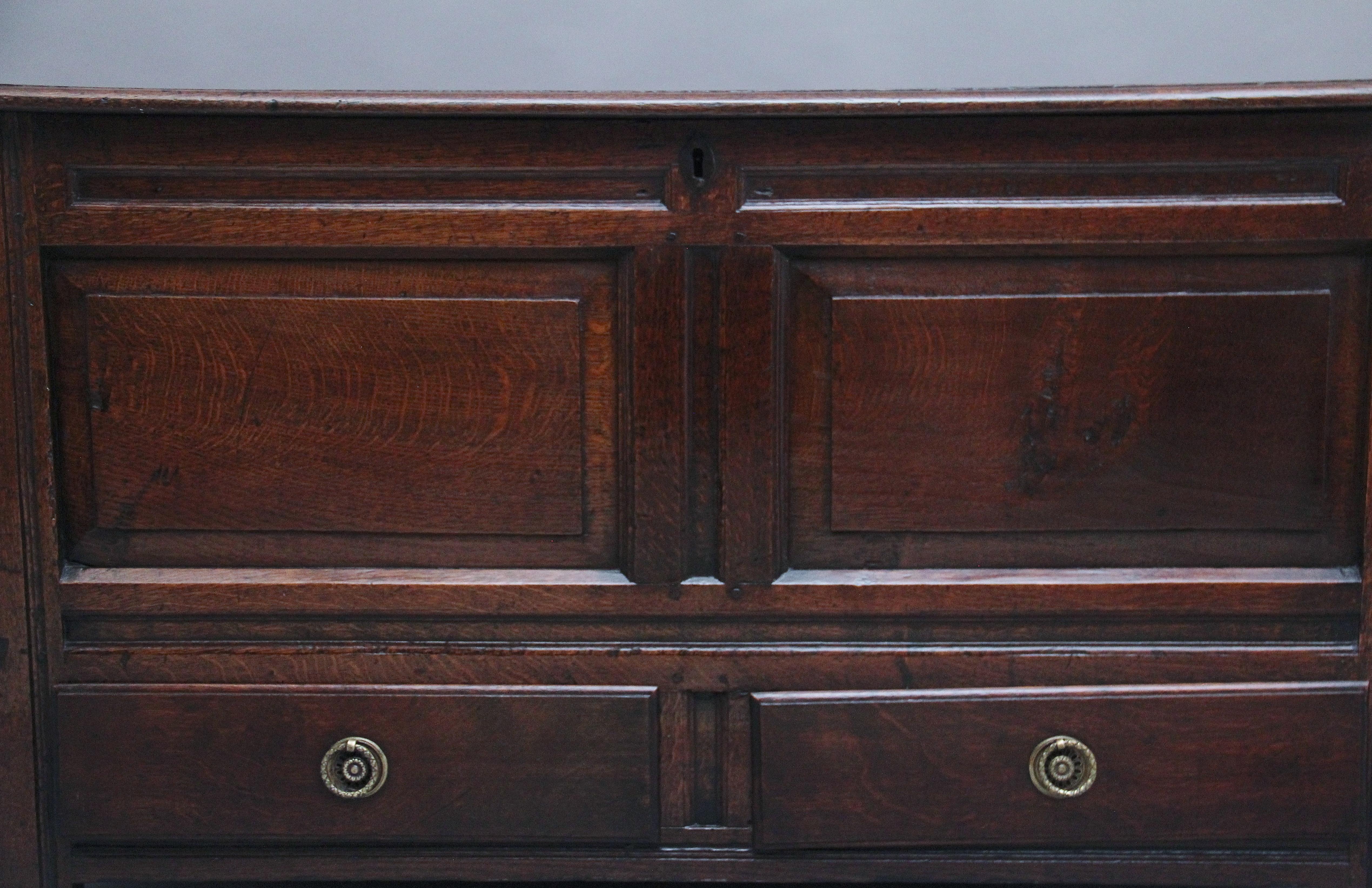 18th Century oak mule chest For Sale 5