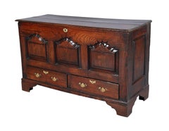 18th Century Oak Mule Chest with Starburst Inlay