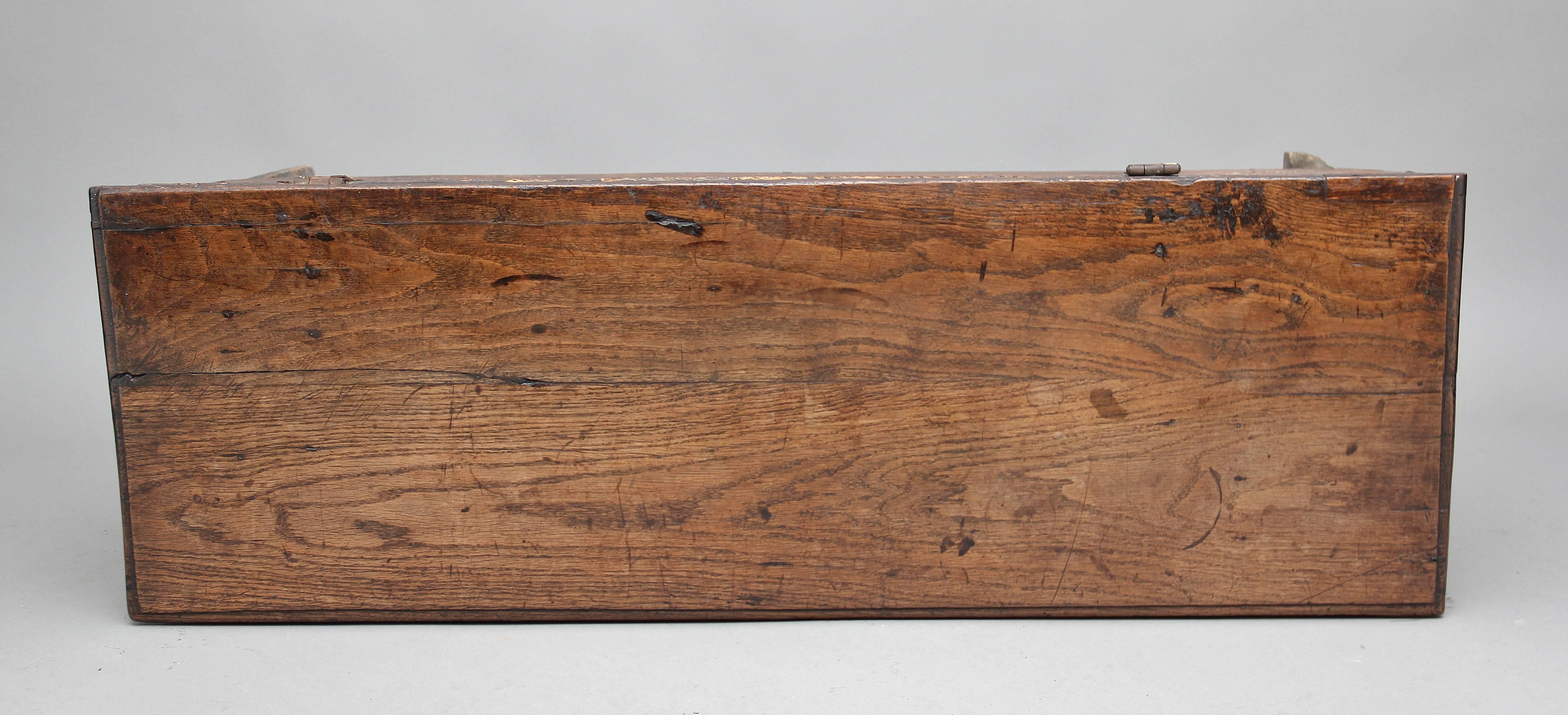 Early 18th Century 18th Century Oak Plank Coffer