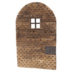 18th Century Oak Porte Cachot Prison Door from Romans-Sur-Isere, France