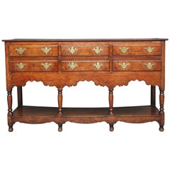 18th Century Oak Potboard Dresser Base