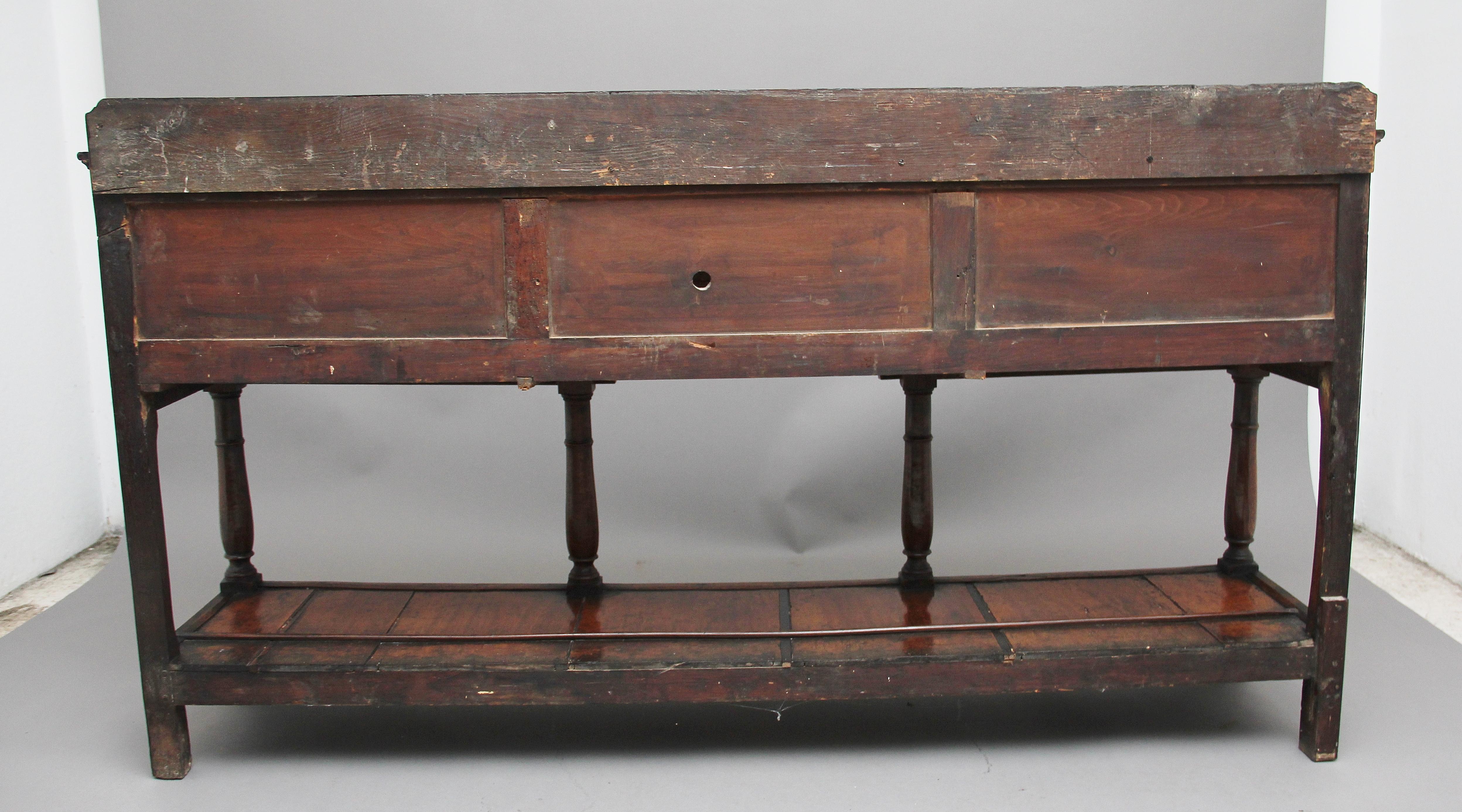 European 18th Century Oak Potboard Dresser